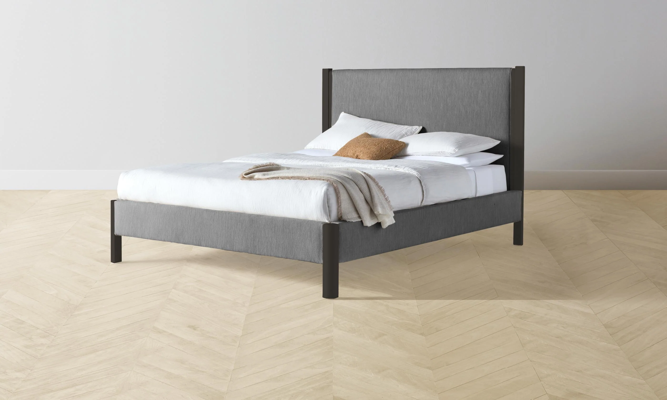 The Thompson Bed - Performance Tweed Smoke - Image 5