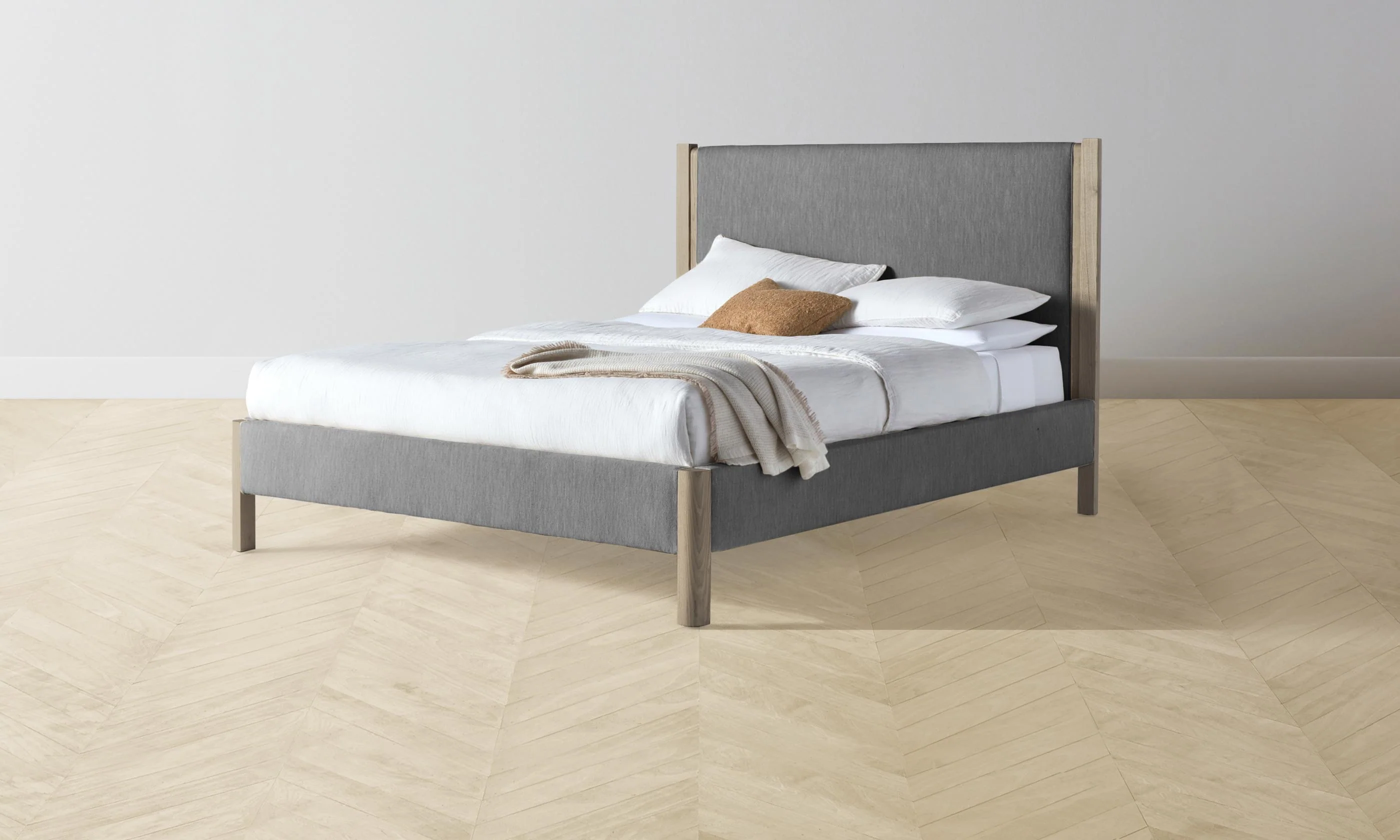 The Thompson Bed - Performance Tweed Smoke - Image 6