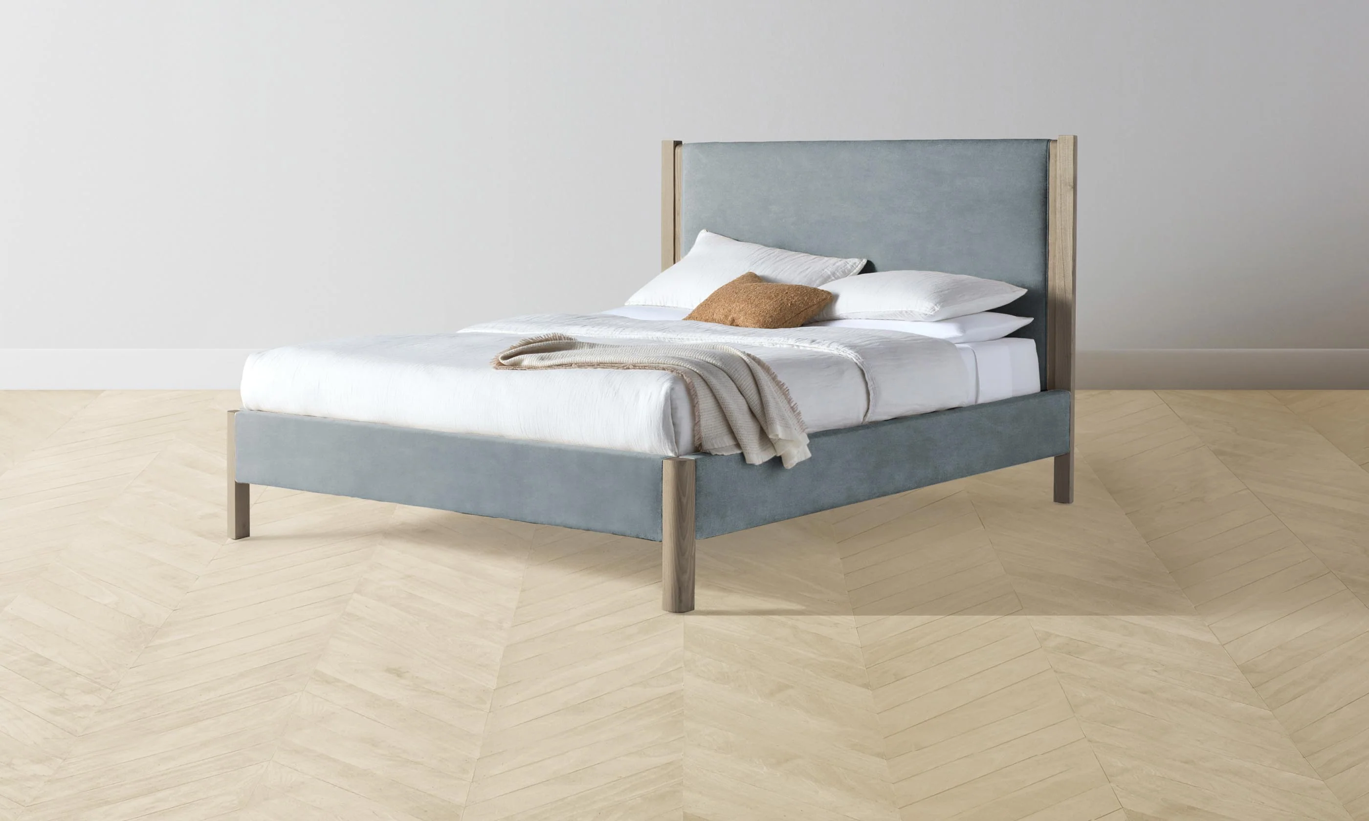 The Thompson Bed - Performance Velvet Seafoam - Image 6
