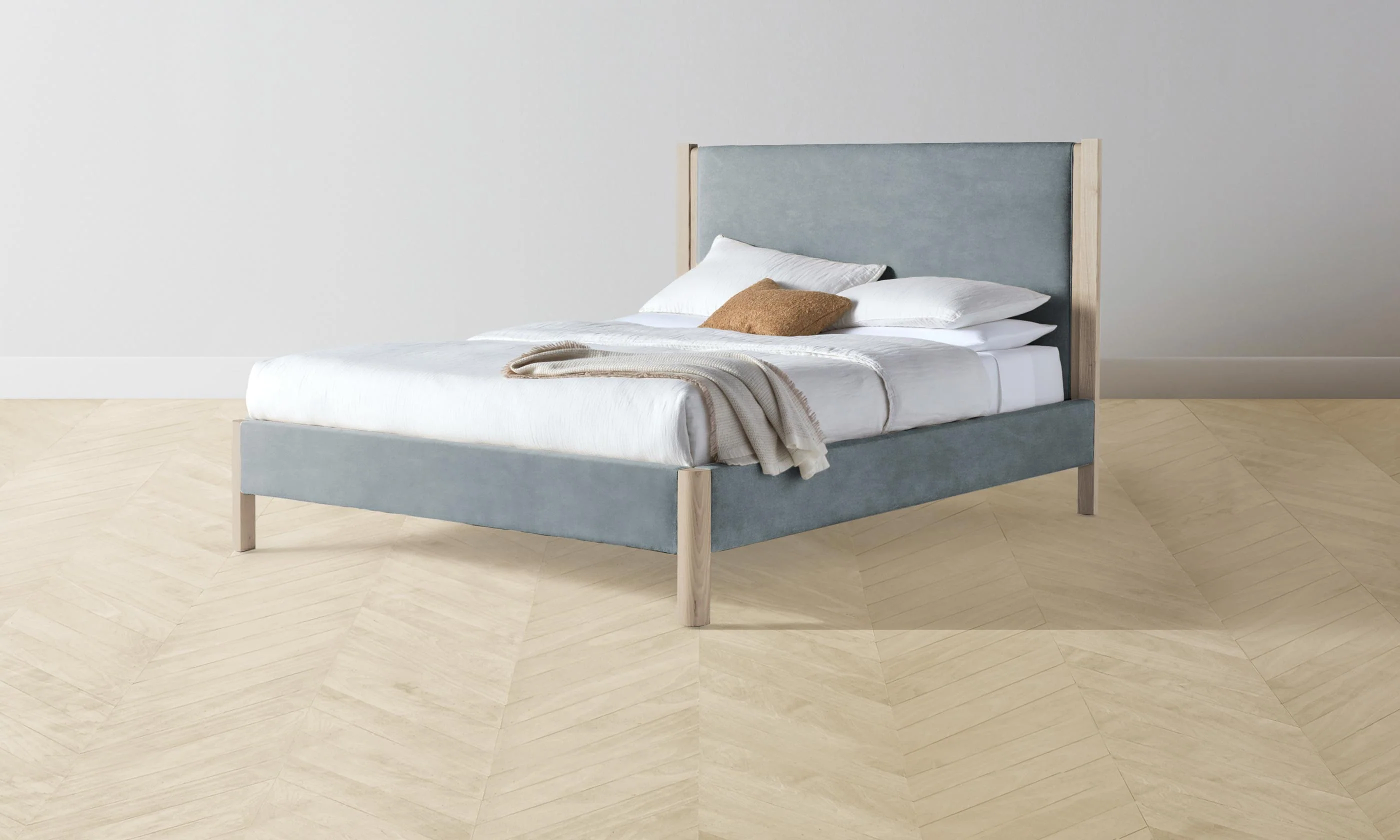 The Thompson Bed - Performance Velvet Seafoam - Image 7