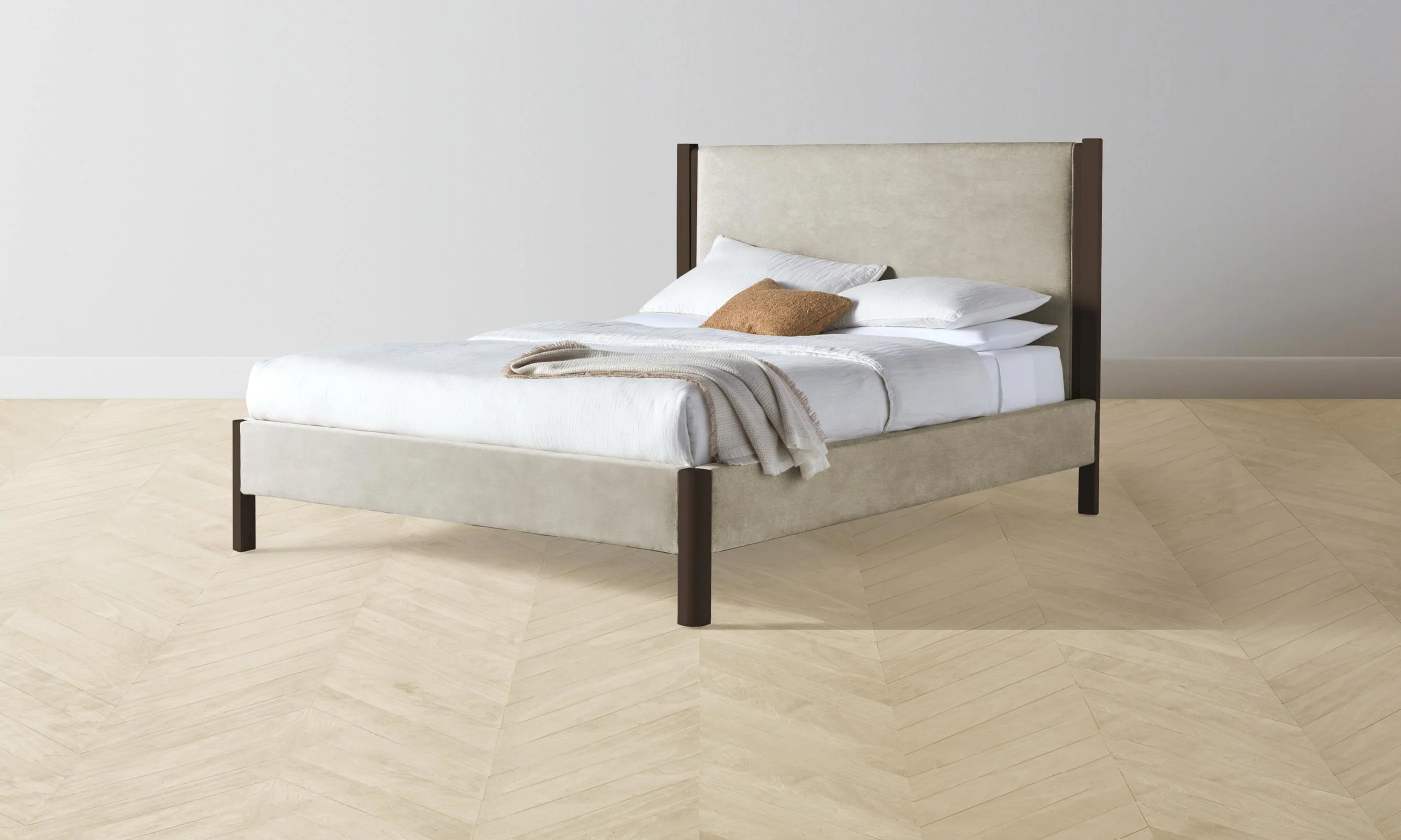 The Thompson Bed - Performance Velvet Taupe - Image 4