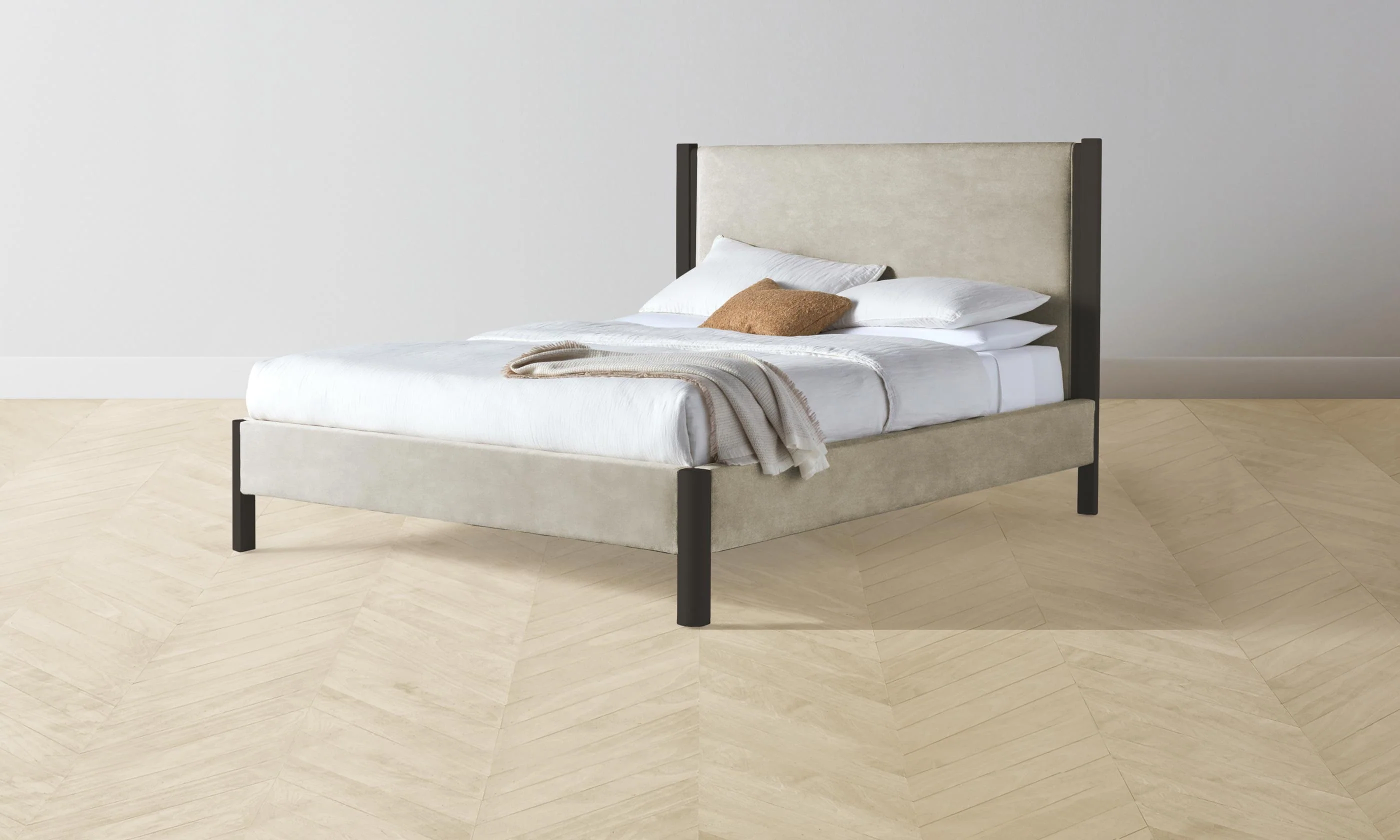 The Thompson Bed - Performance Velvet Taupe - Image 5
