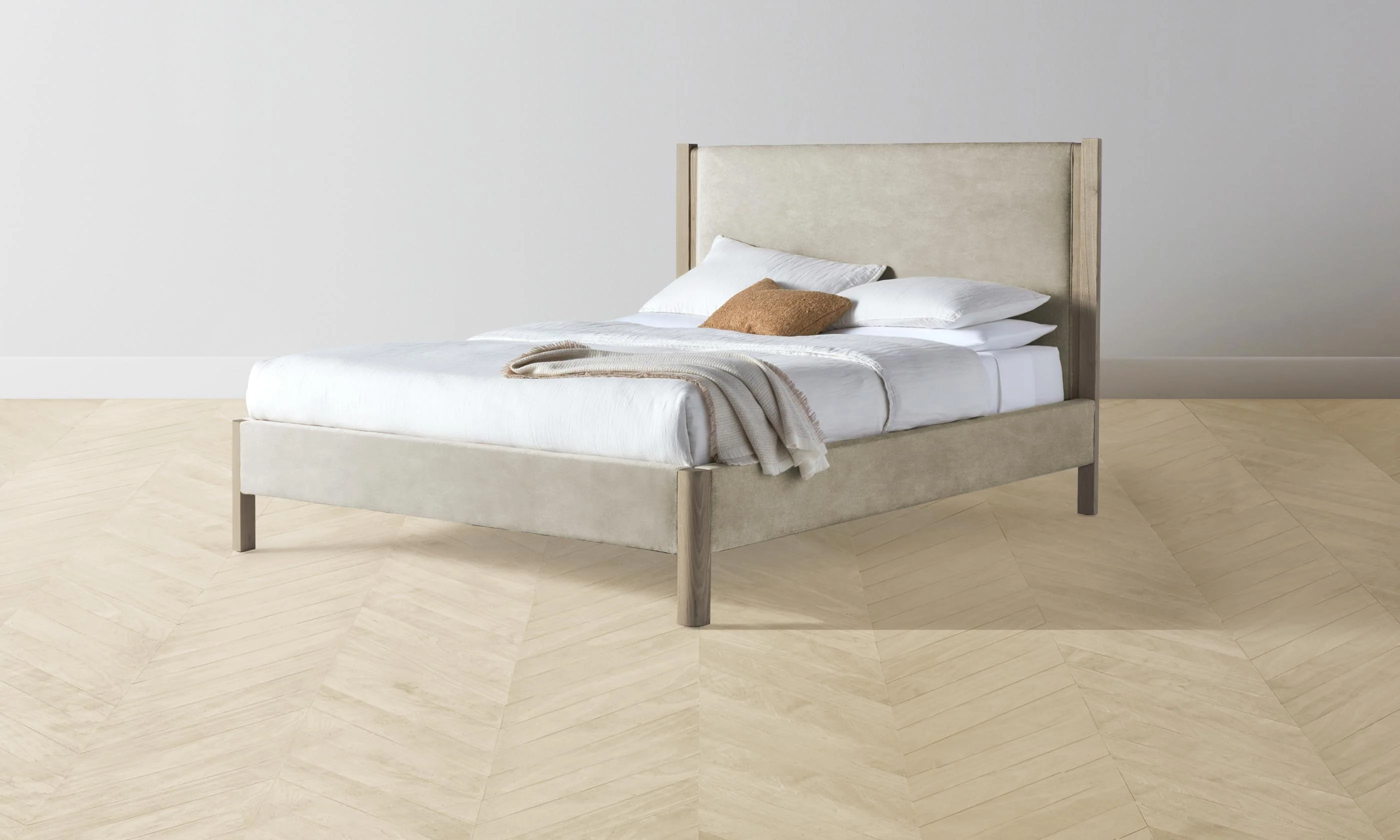 The Thompson Bed - Performance Velvet Taupe - Image 6