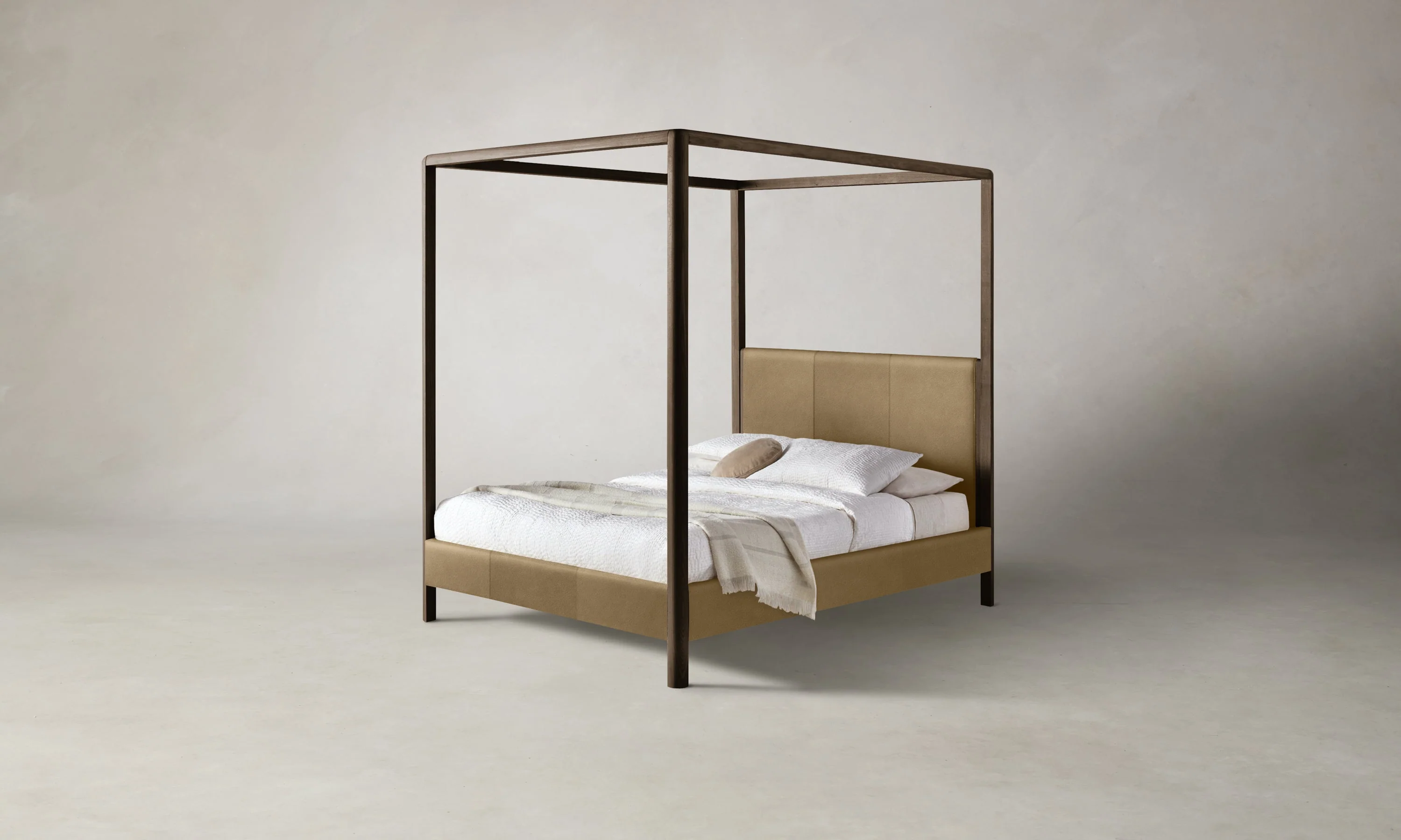 The Thompson Canopy Bed - Costa Leather Portobello - Image 4