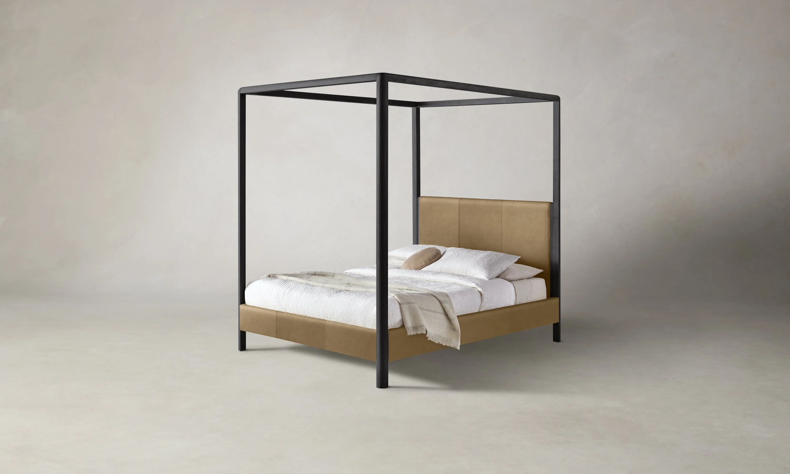 The Thompson Canopy Bed - Costa Leather Portobello - Image 5