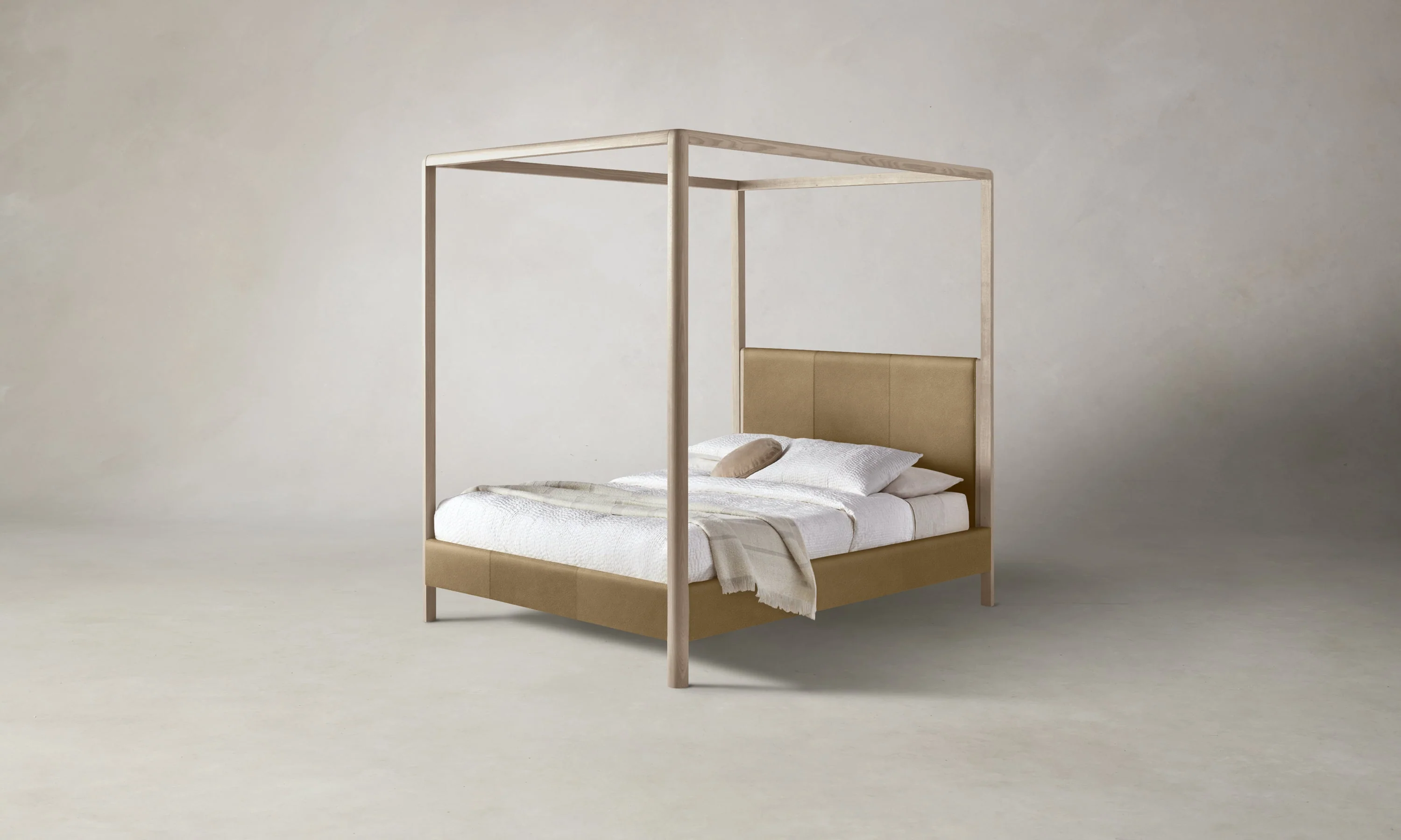 The Thompson Canopy Bed - Costa Leather Portobello - Image 6