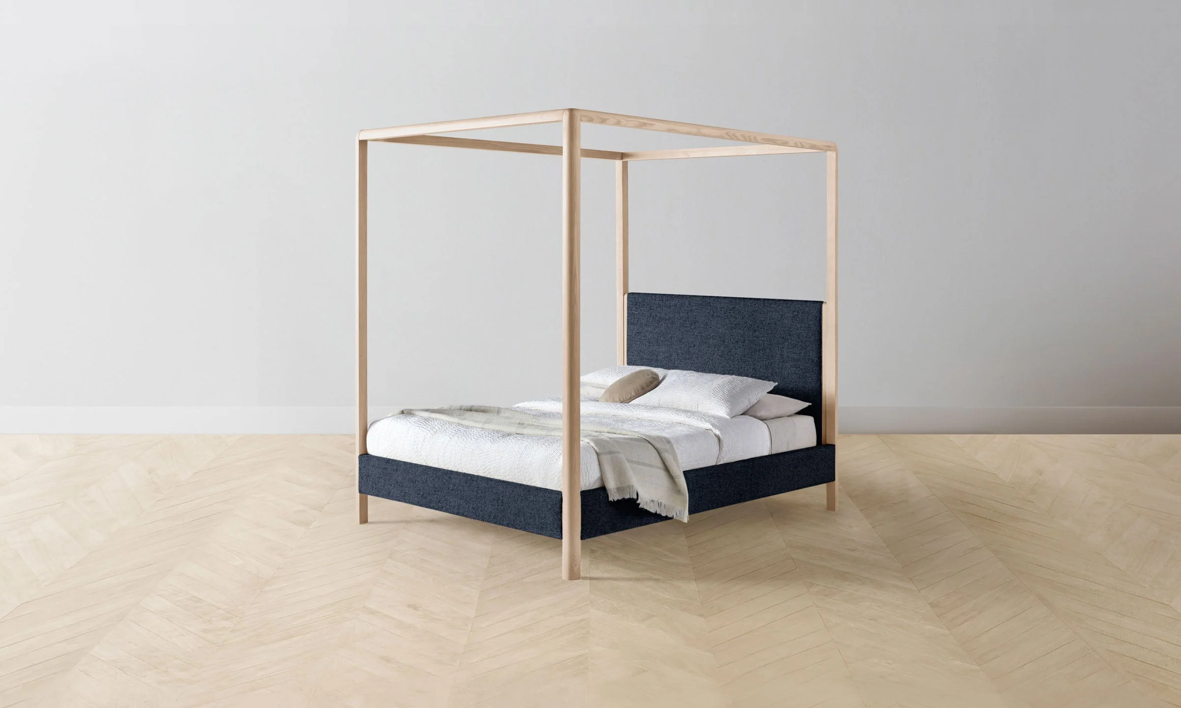 The Thompson Canopy Bed - Italian Brushed Wool Harbor - Image 7