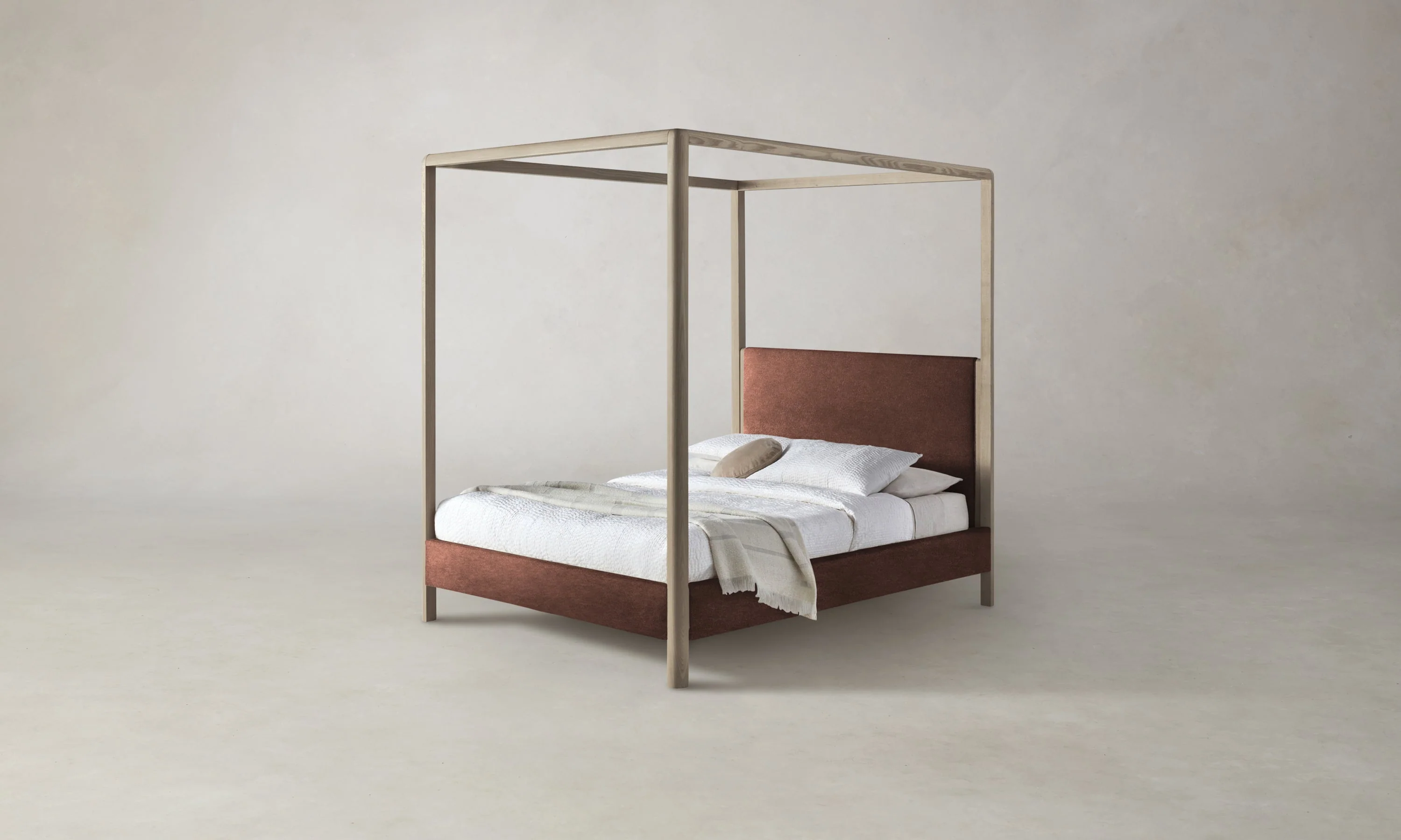 The Thompson Canopy Bed - Marled Alpaca Velvet Molasses - Image 6
