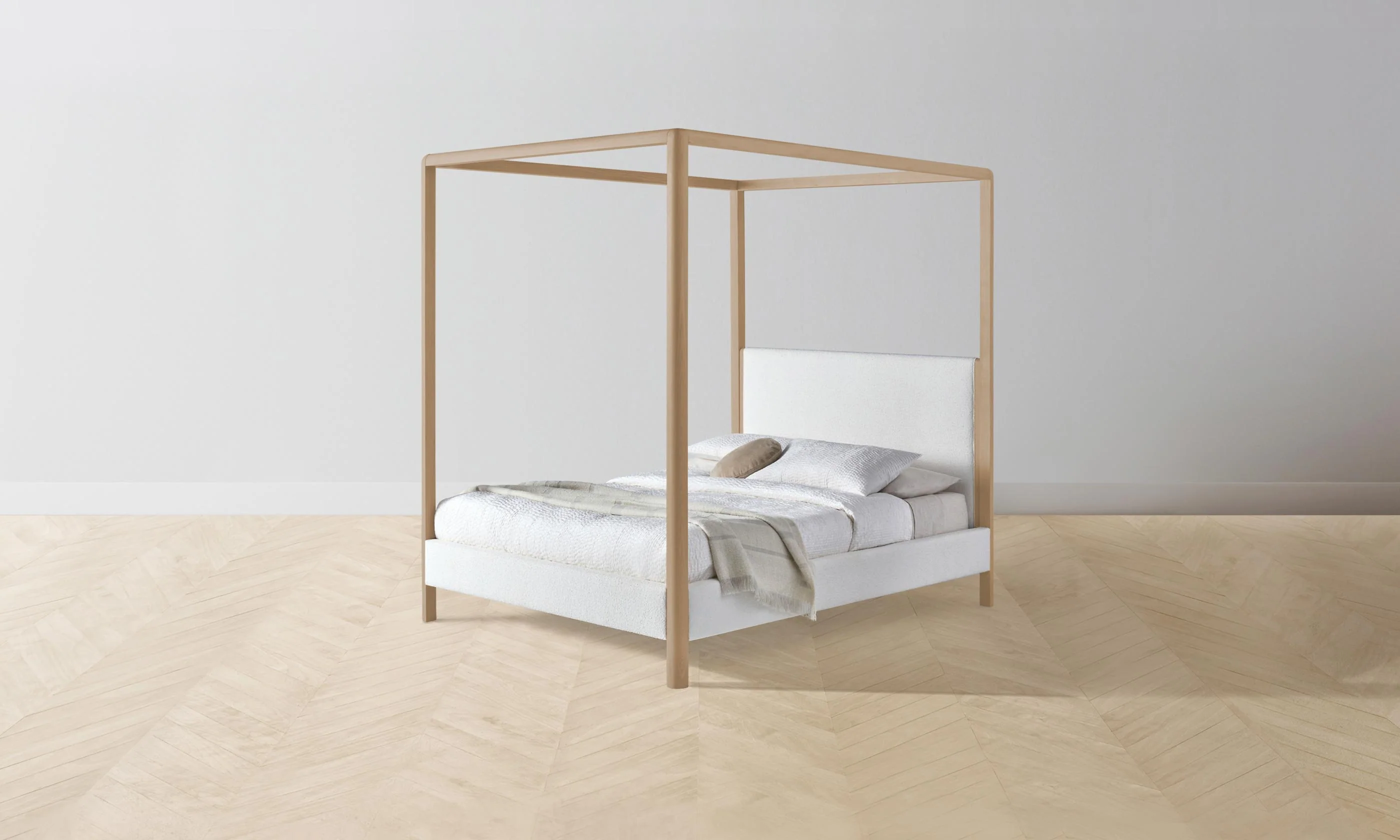 The Thompson Canopy Bed - Performance Bouclé Polar - Image 3