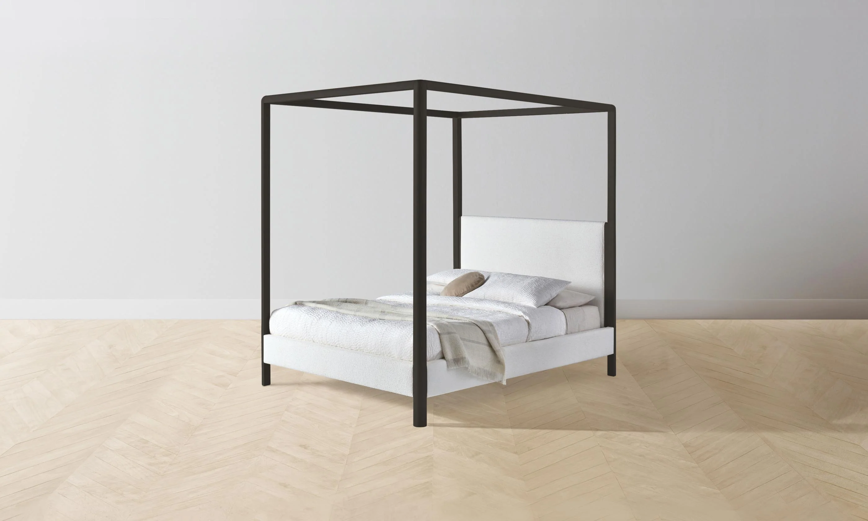 The Thompson Canopy Bed - Performance Bouclé Polar - Image 5