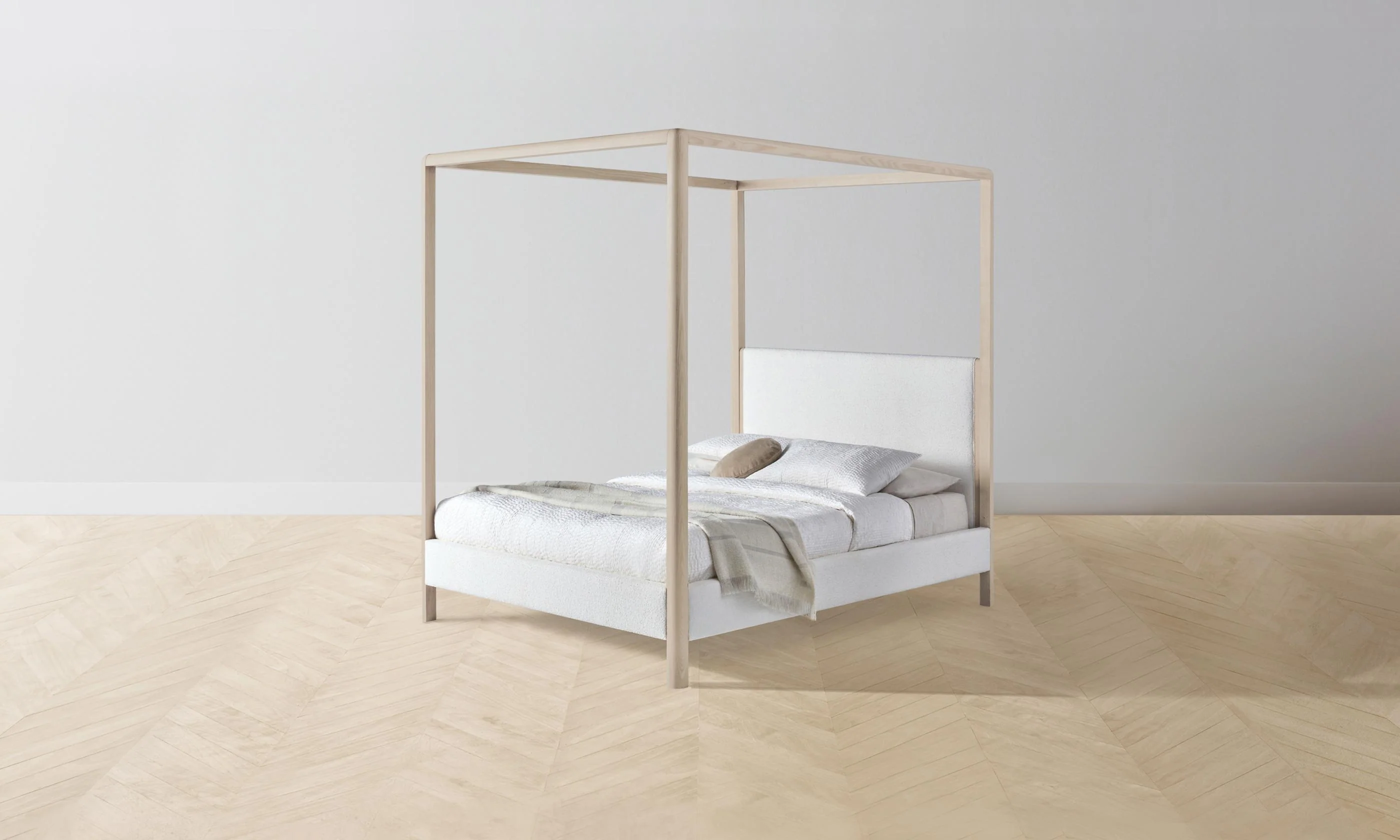 The Thompson Canopy Bed - Performance Bouclé Polar - Image 7