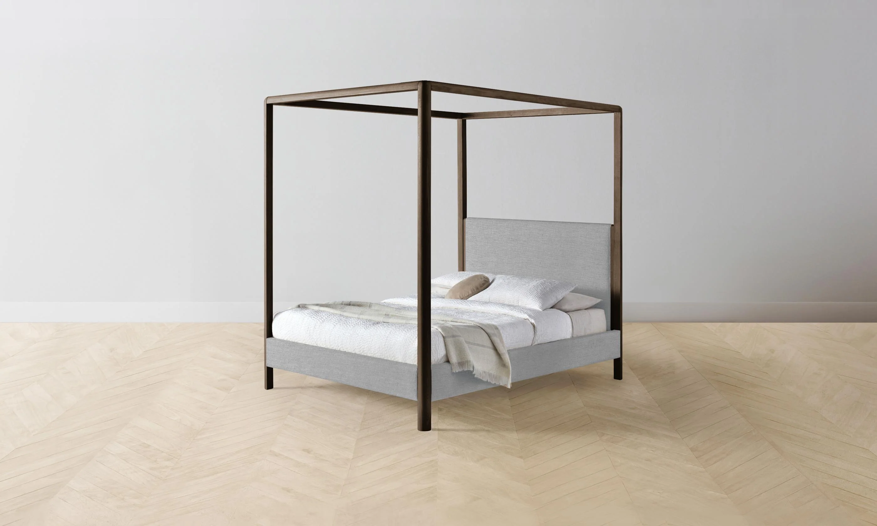 The Thompson Canopy Bed - Performance Linen Weave Cloud - Image 4