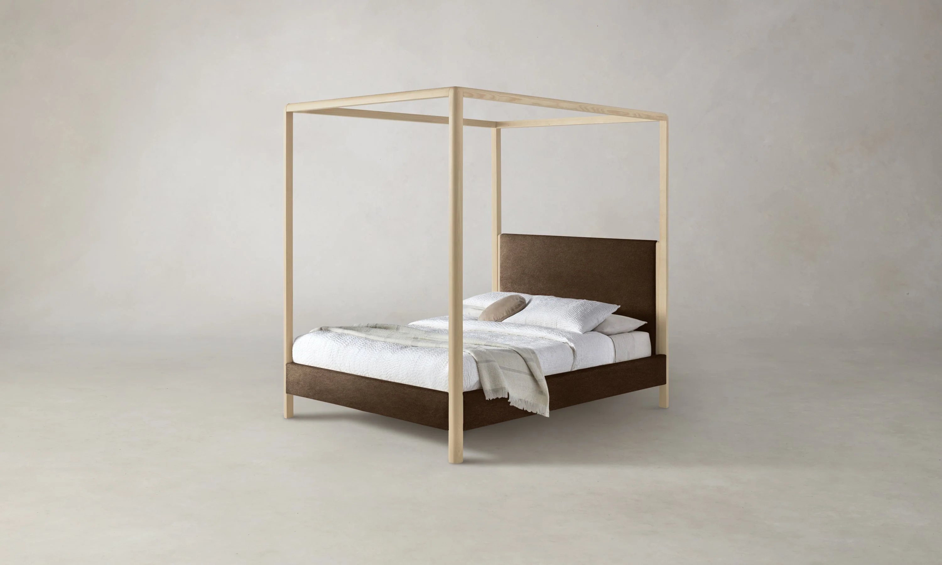 The Thompson Canopy Bed - Performance Velvet Bark - Image 2