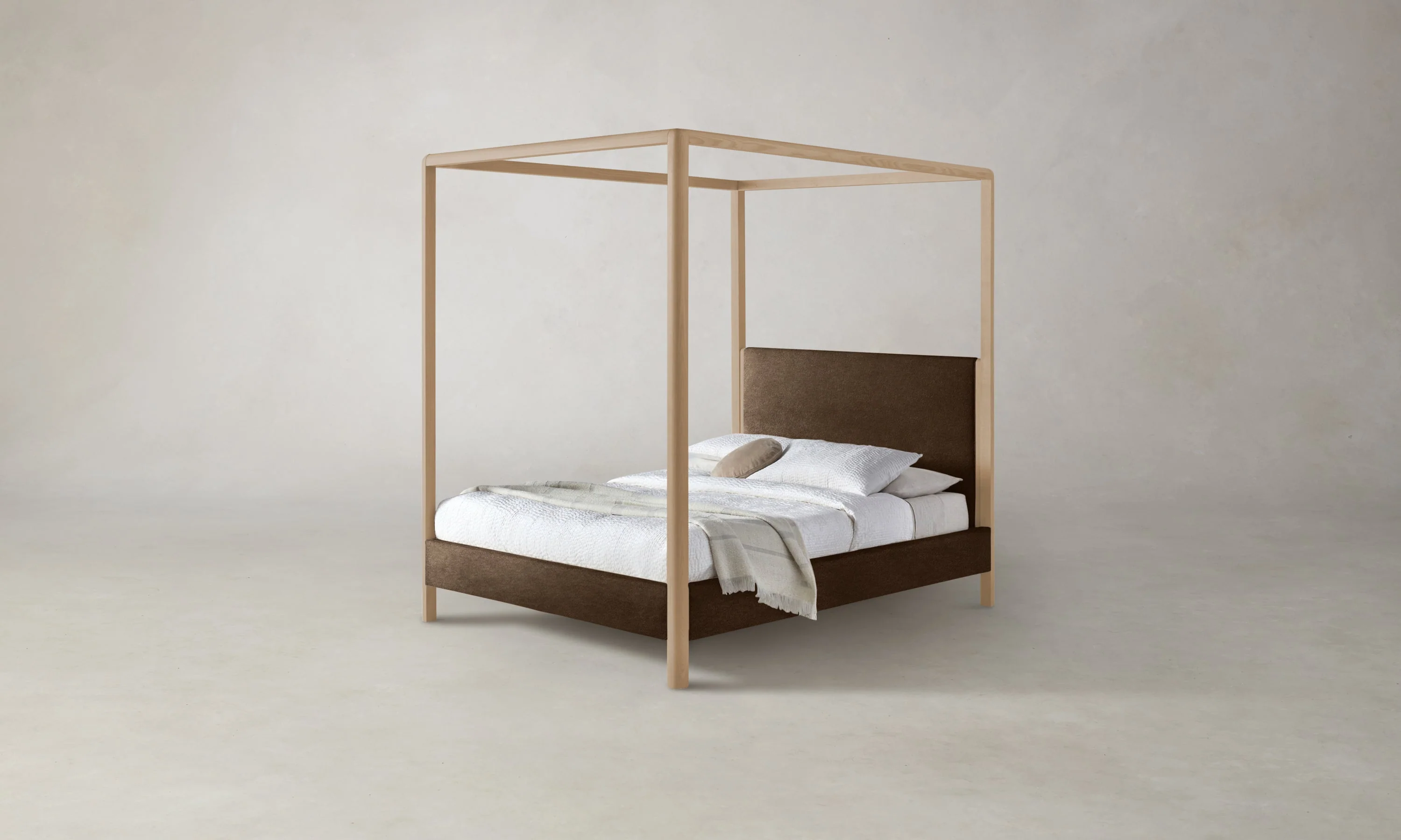 The Thompson Canopy Bed - Performance Velvet Bark - Image 3