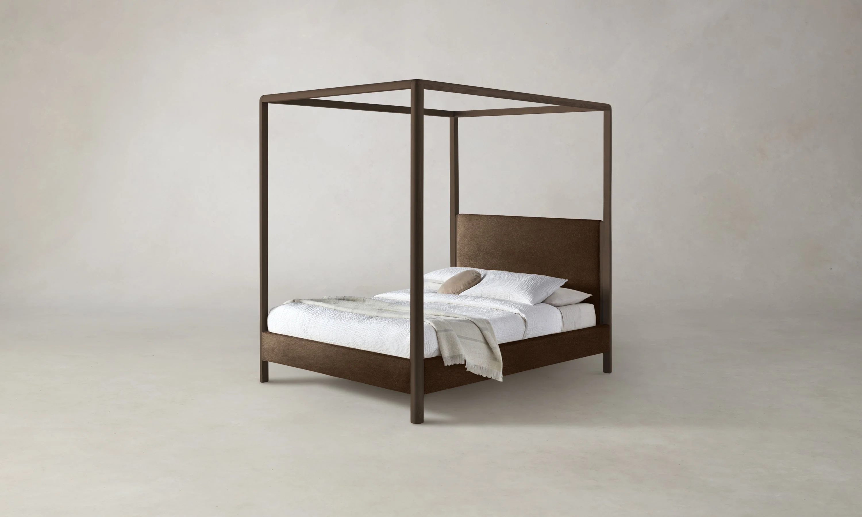 The Thompson Canopy Bed - Performance Velvet Bark - Image 4