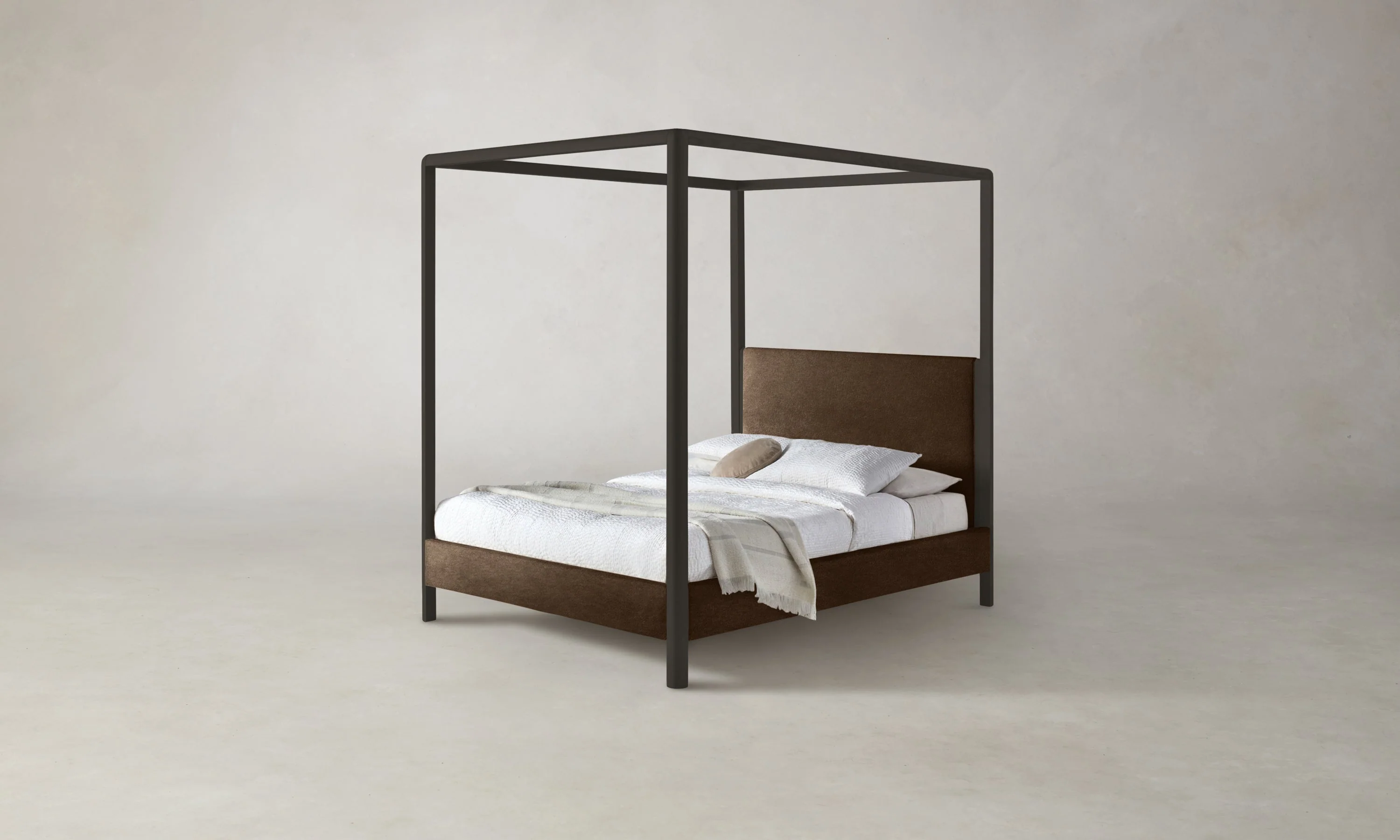 The Thompson Canopy Bed - Performance Velvet Bark - Image 5