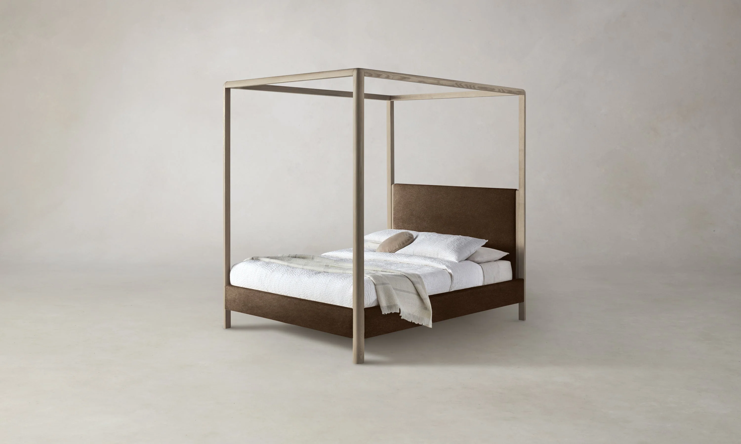The Thompson Canopy Bed - Performance Velvet Bark - Image 6