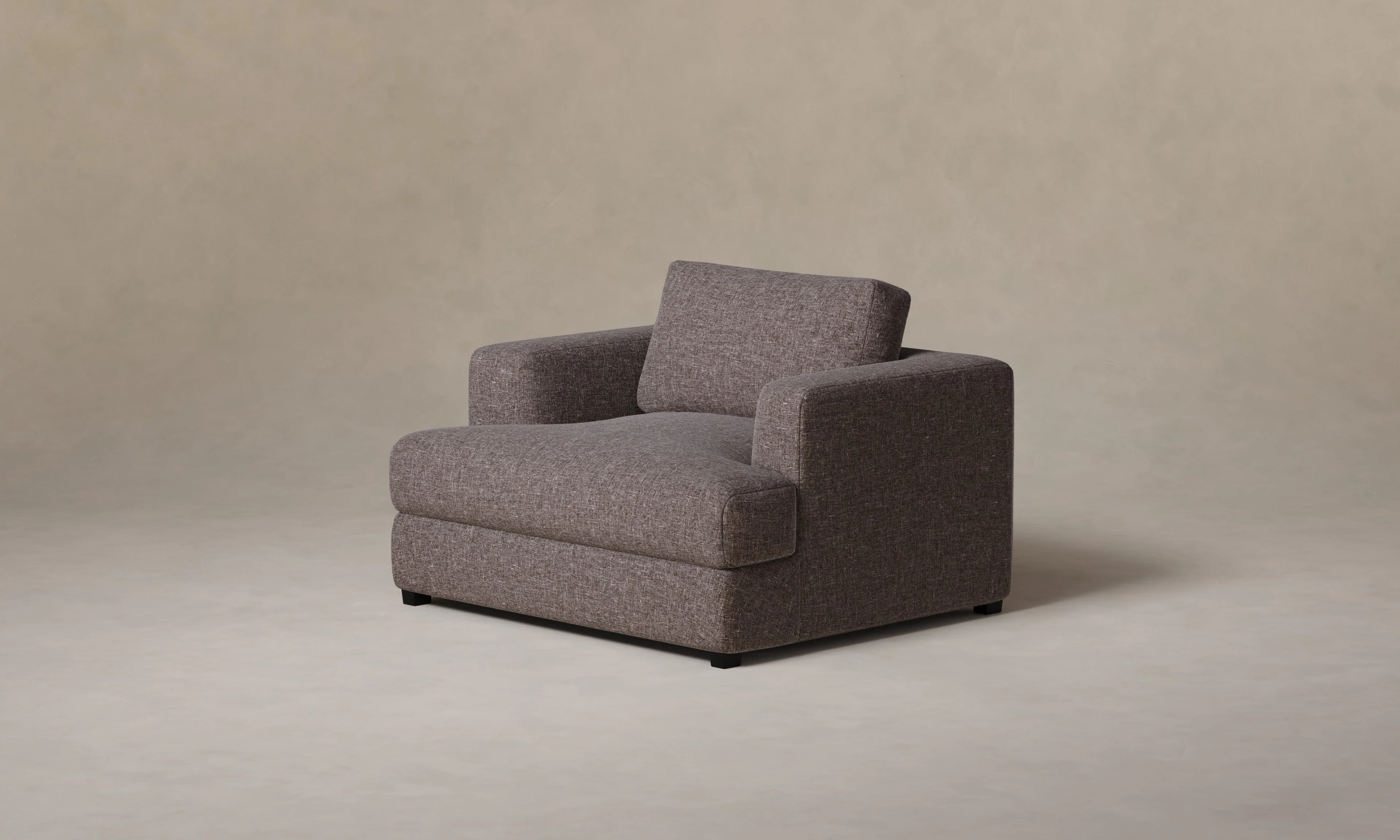 The Varick Chair-and-a-Half - Heritage Belgian Linen Carob