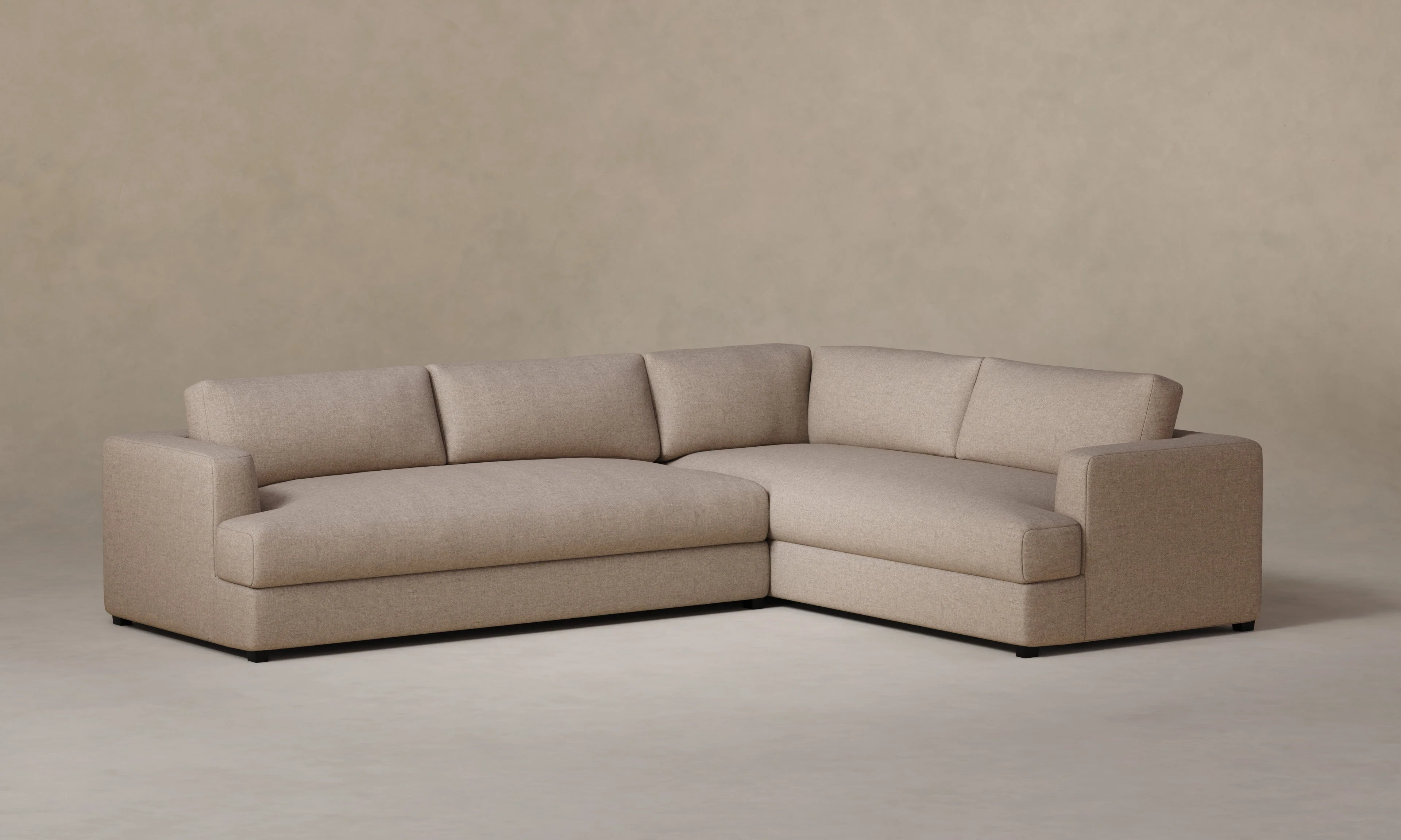 The Varick Sectional - Italian Brushed Wool Fox