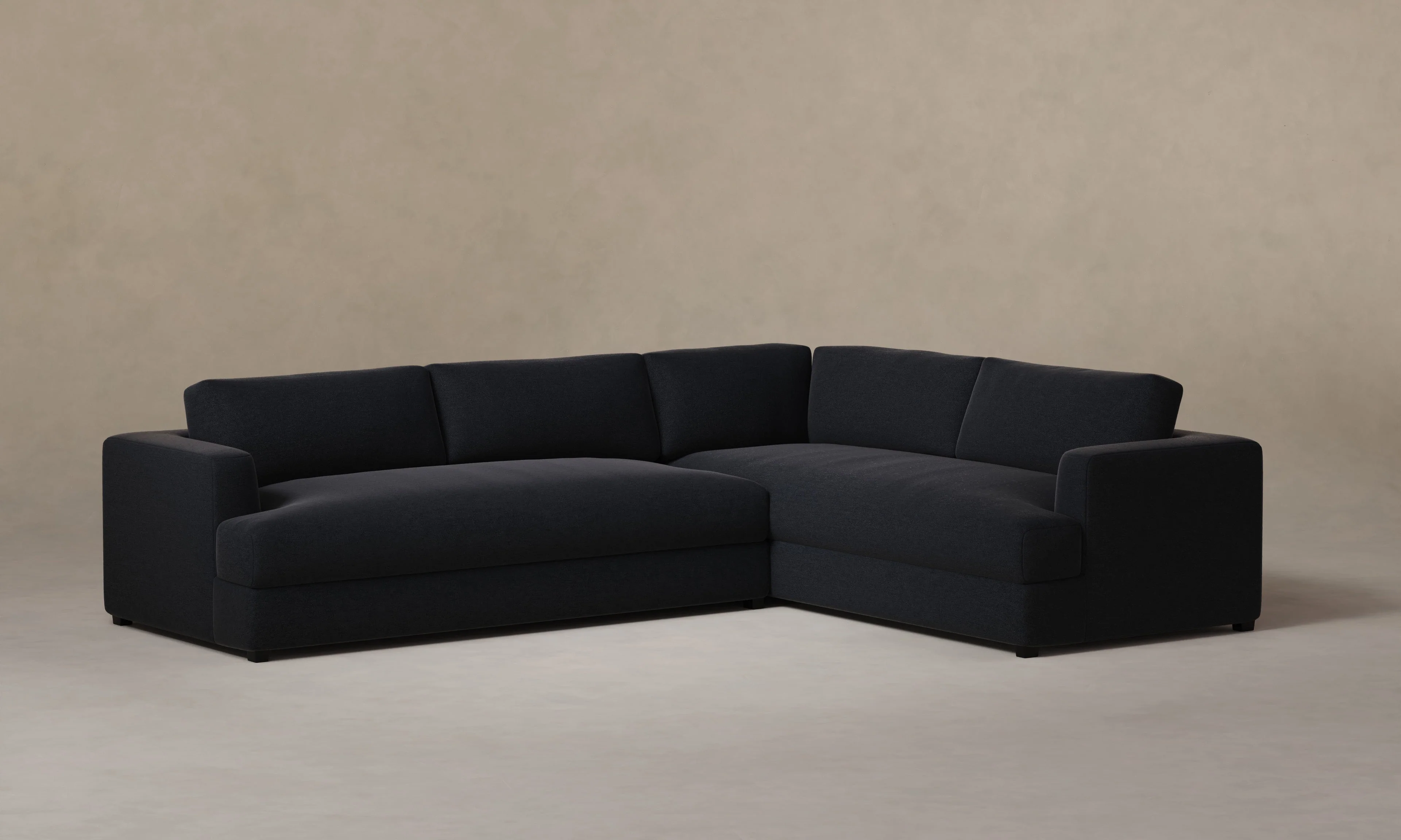 The Varick Sectional - Marled Alpaca Velvet Nightfall