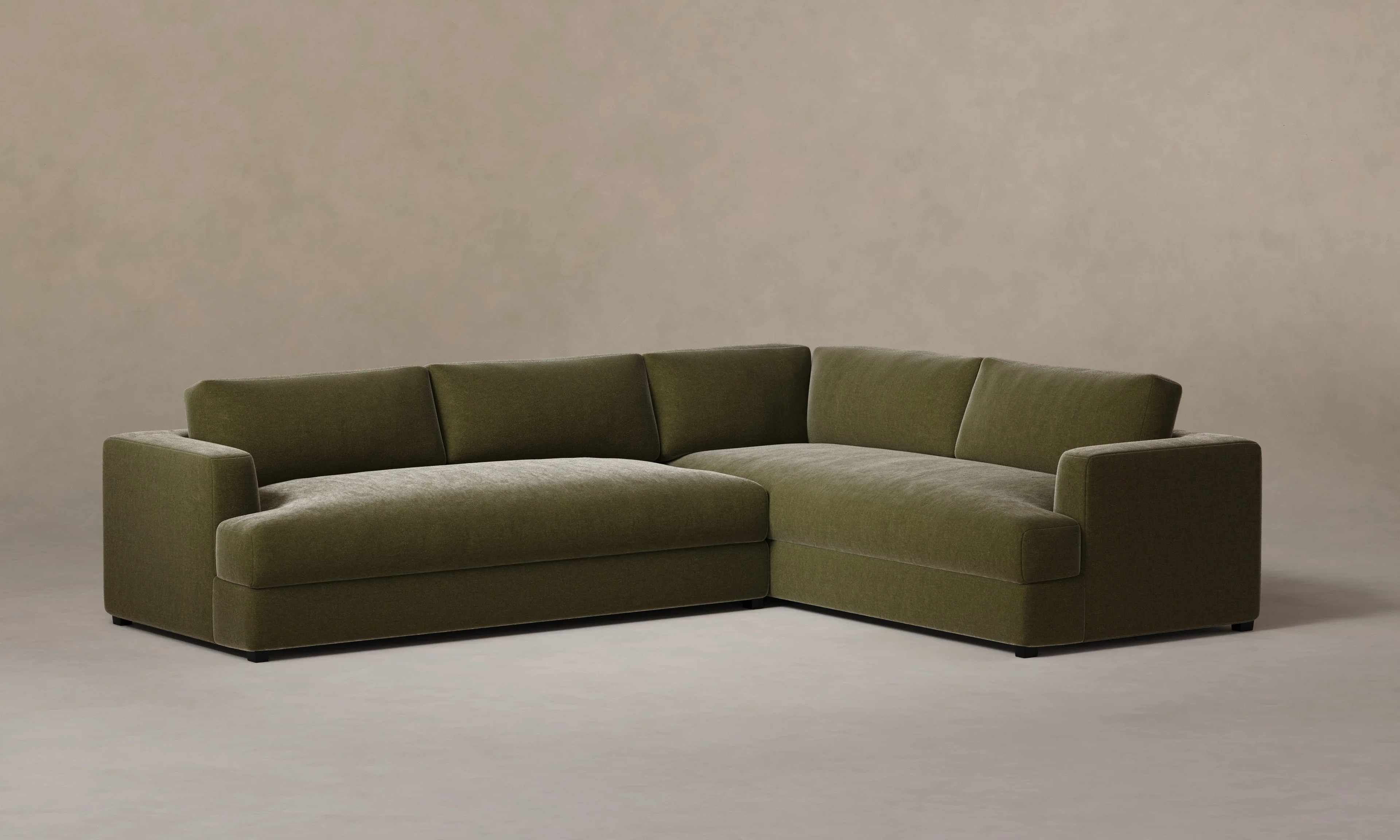 The Varick Sectional - Mohair Moss