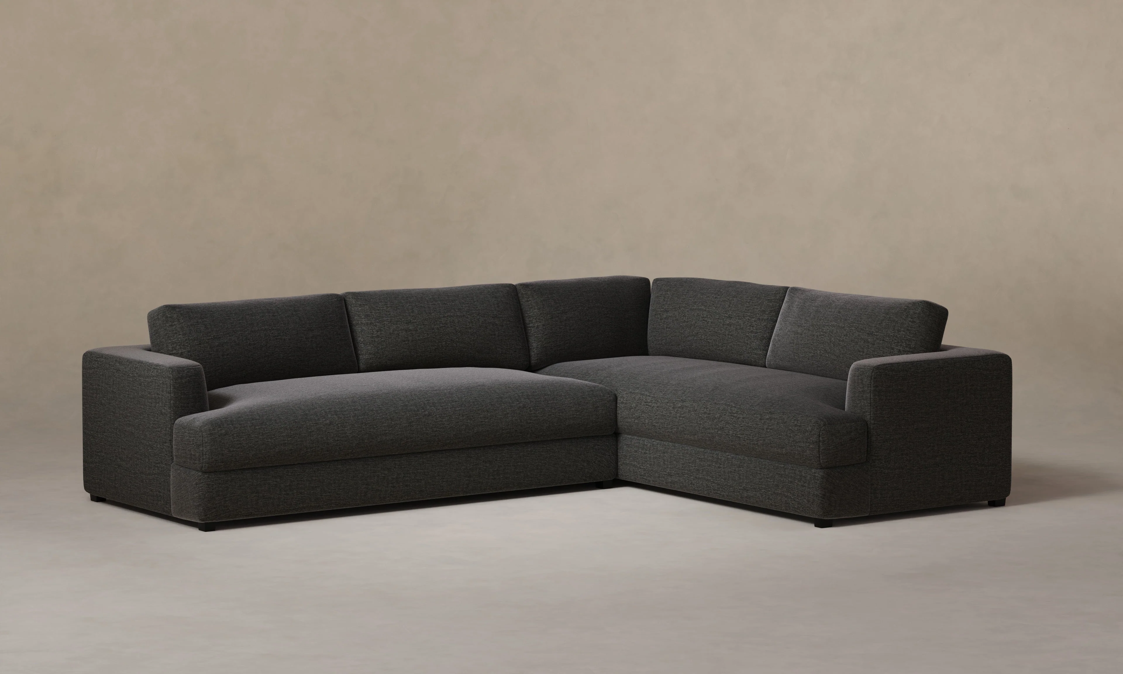 The Varick Sectional - Performance Tweed Char