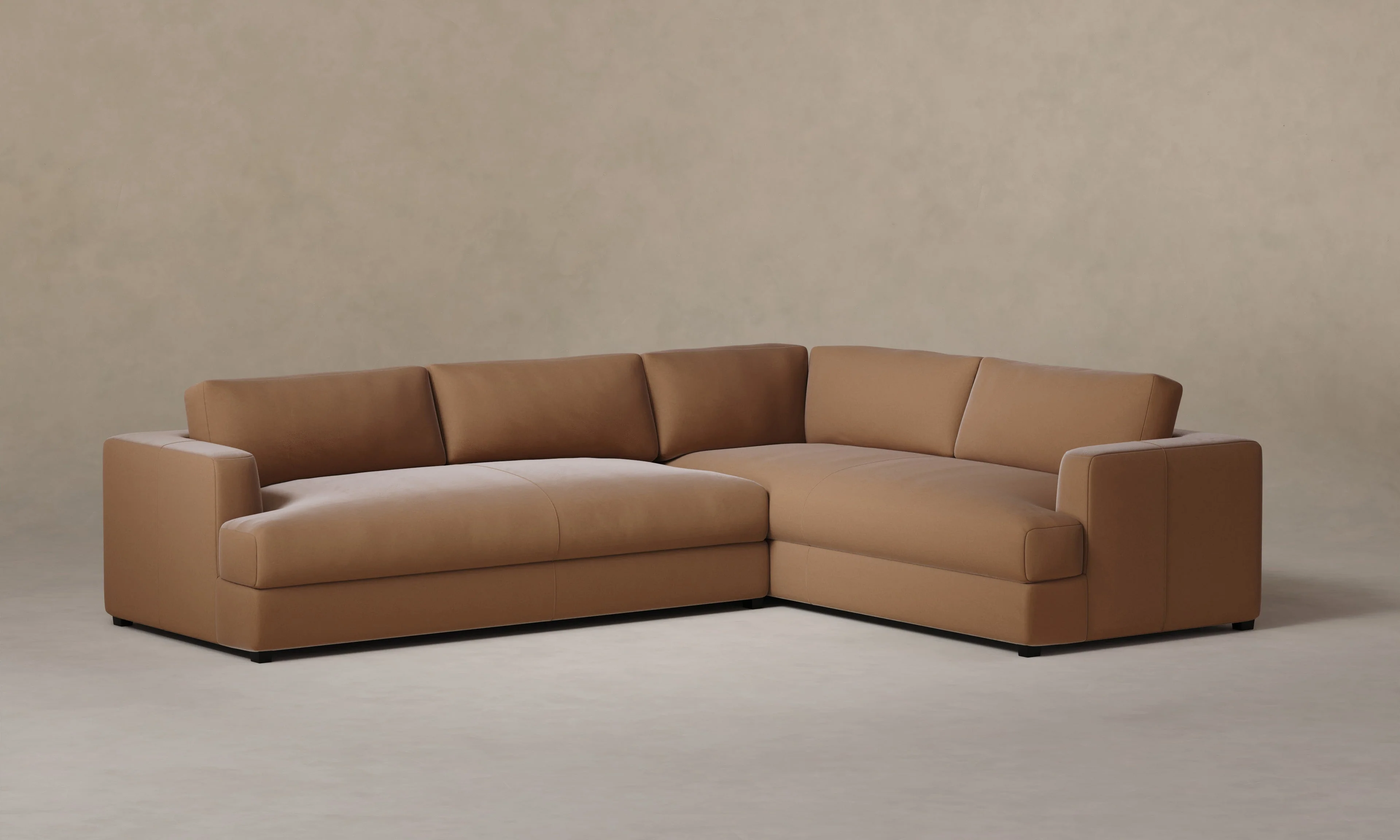 The Varick Sectional - Tuscan Leather Camel
