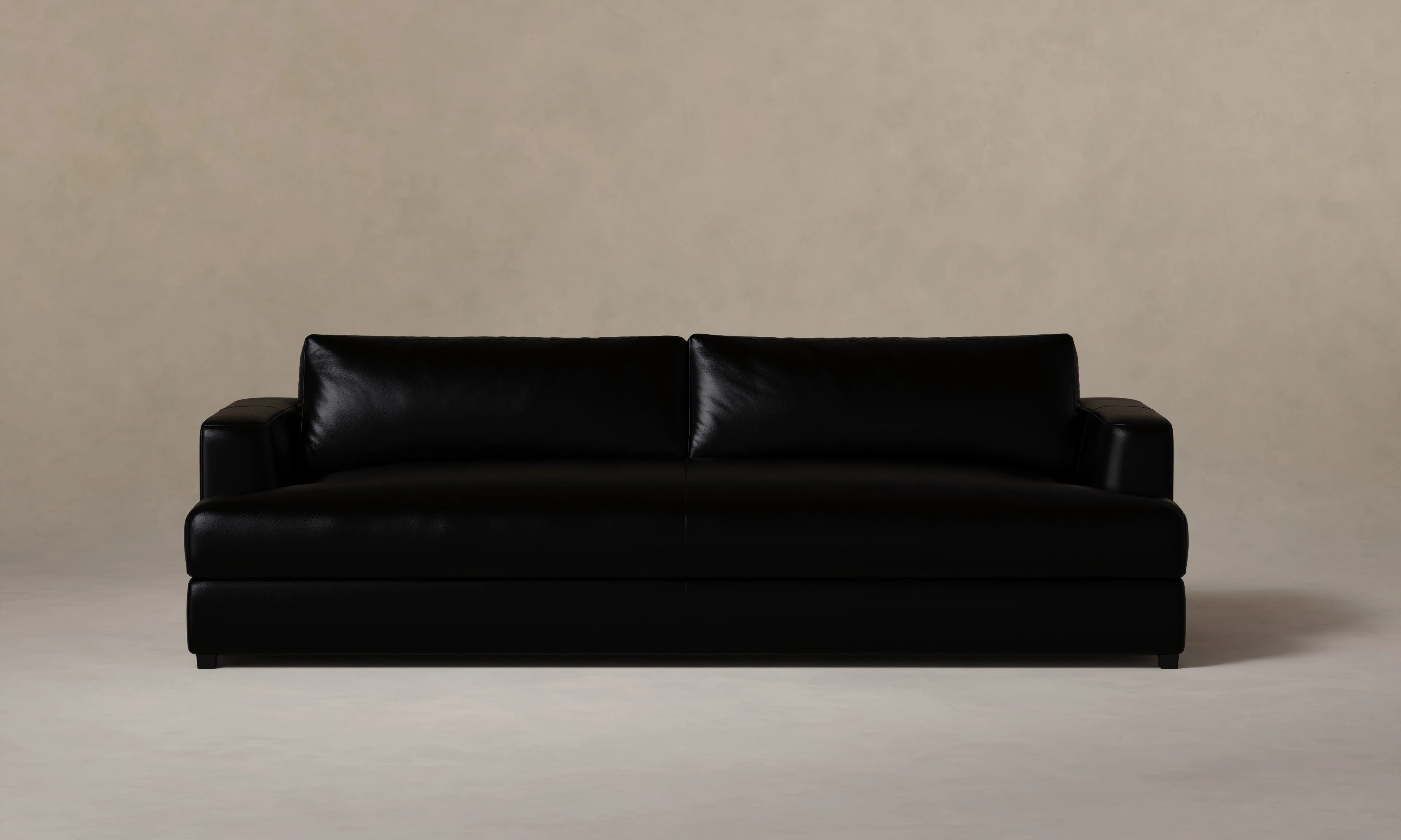 The Varick Sofa - Costa Leather Jet