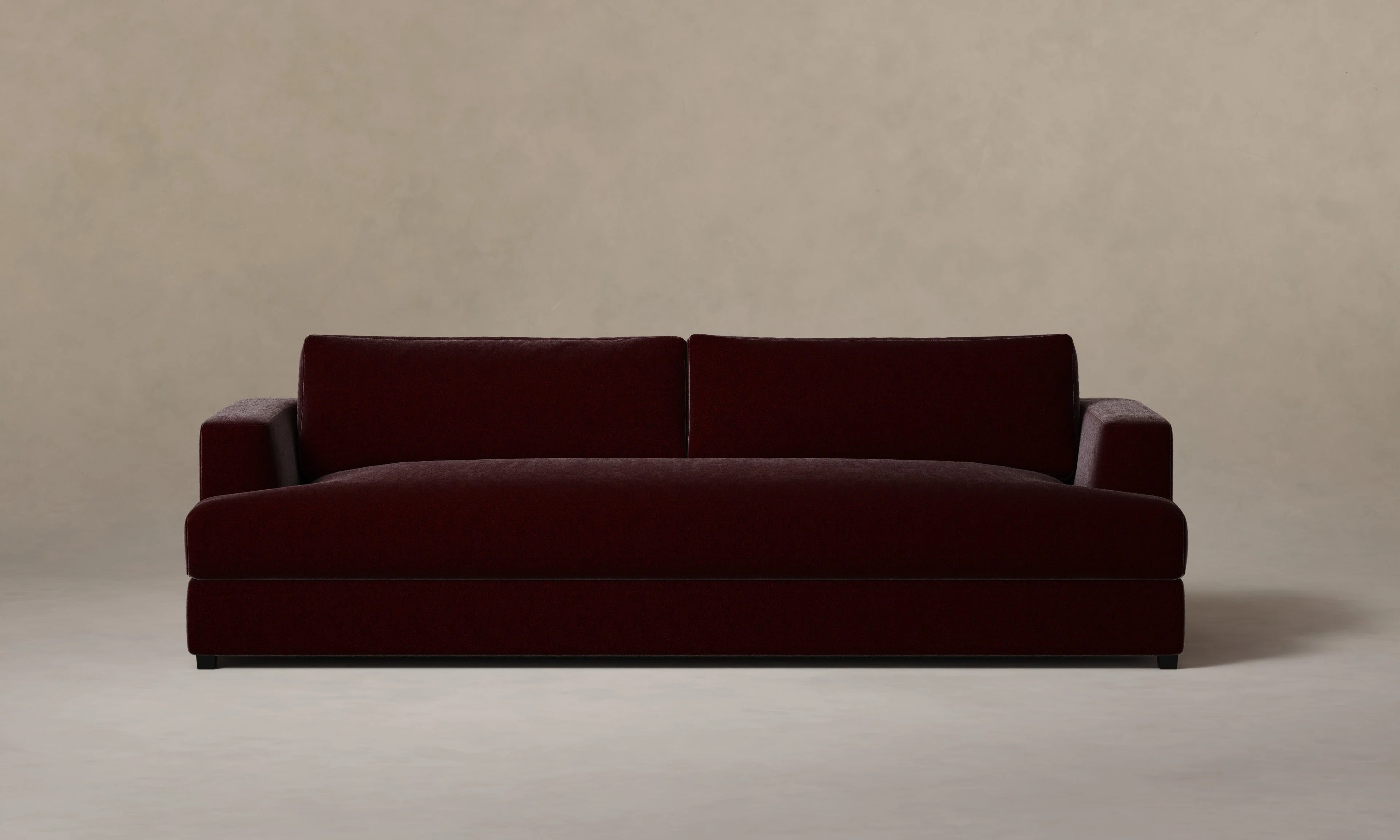 The Varick Sofa - Mohair Crimson