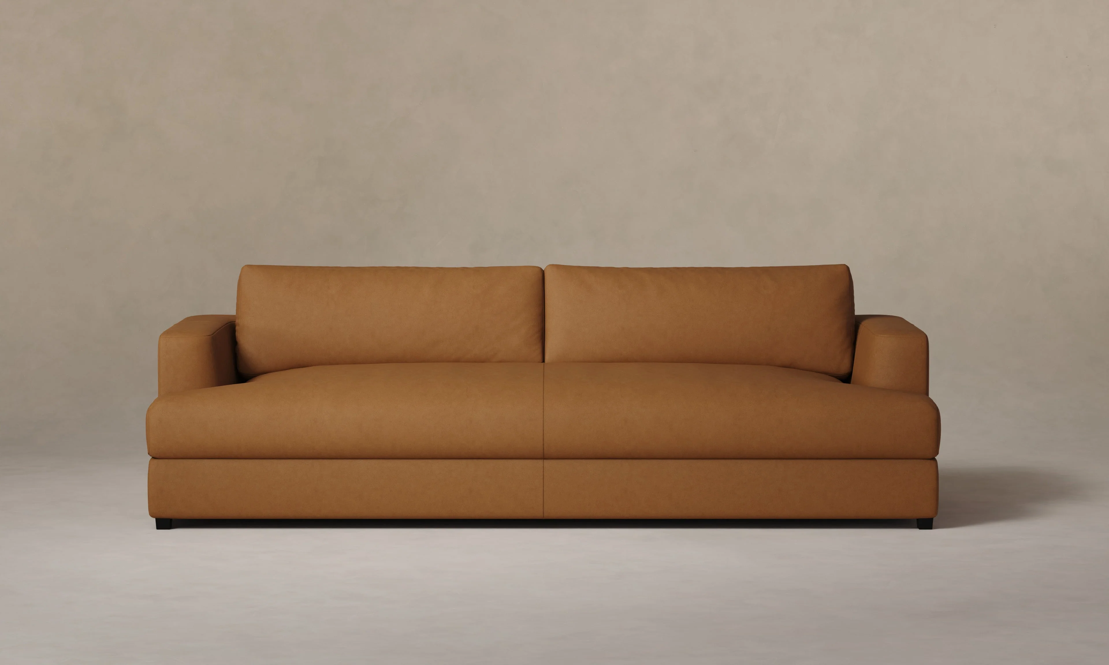 The Varick Sofa - Nubuck Leather Saddle