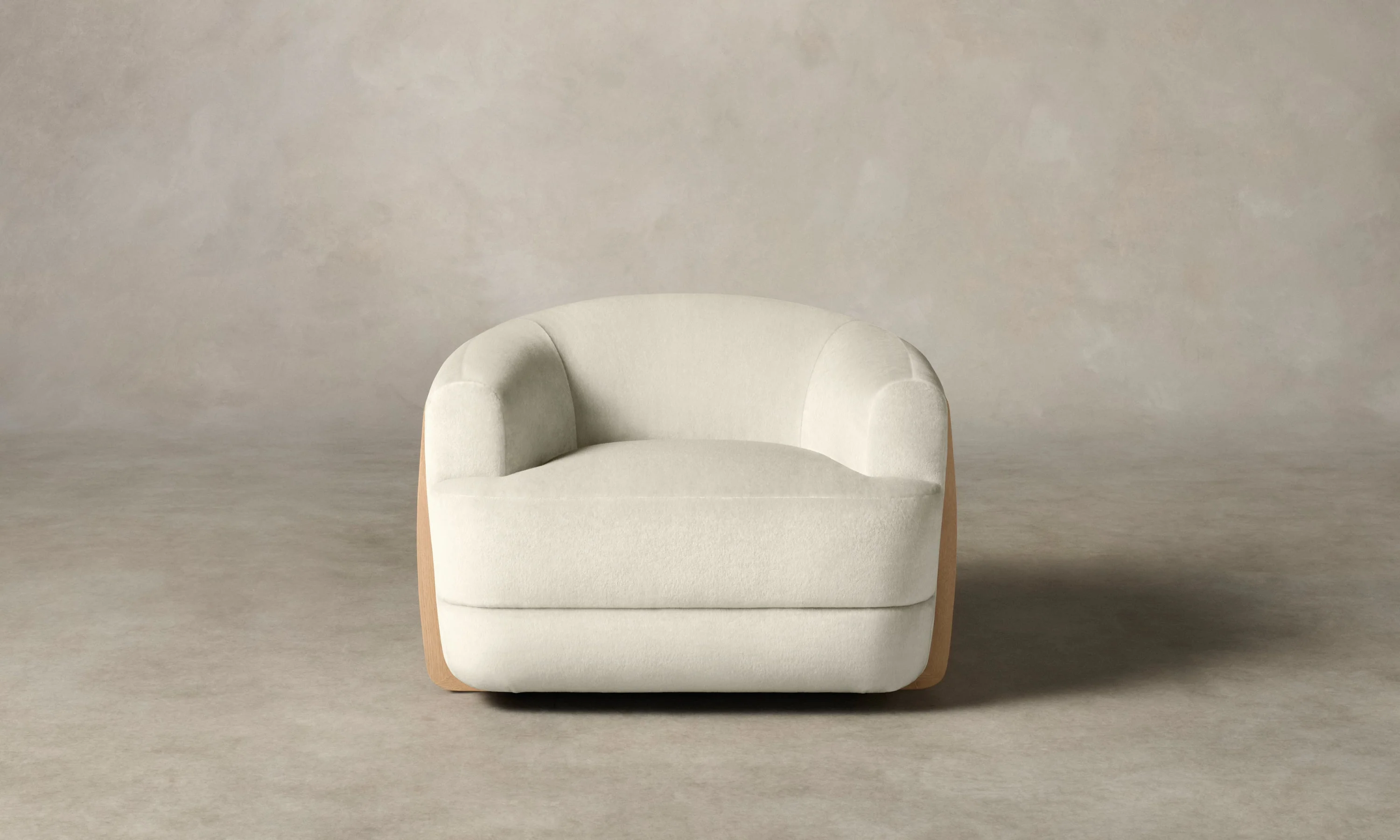 The Vera Chair - Marled Alpaca Velvet Porcelain