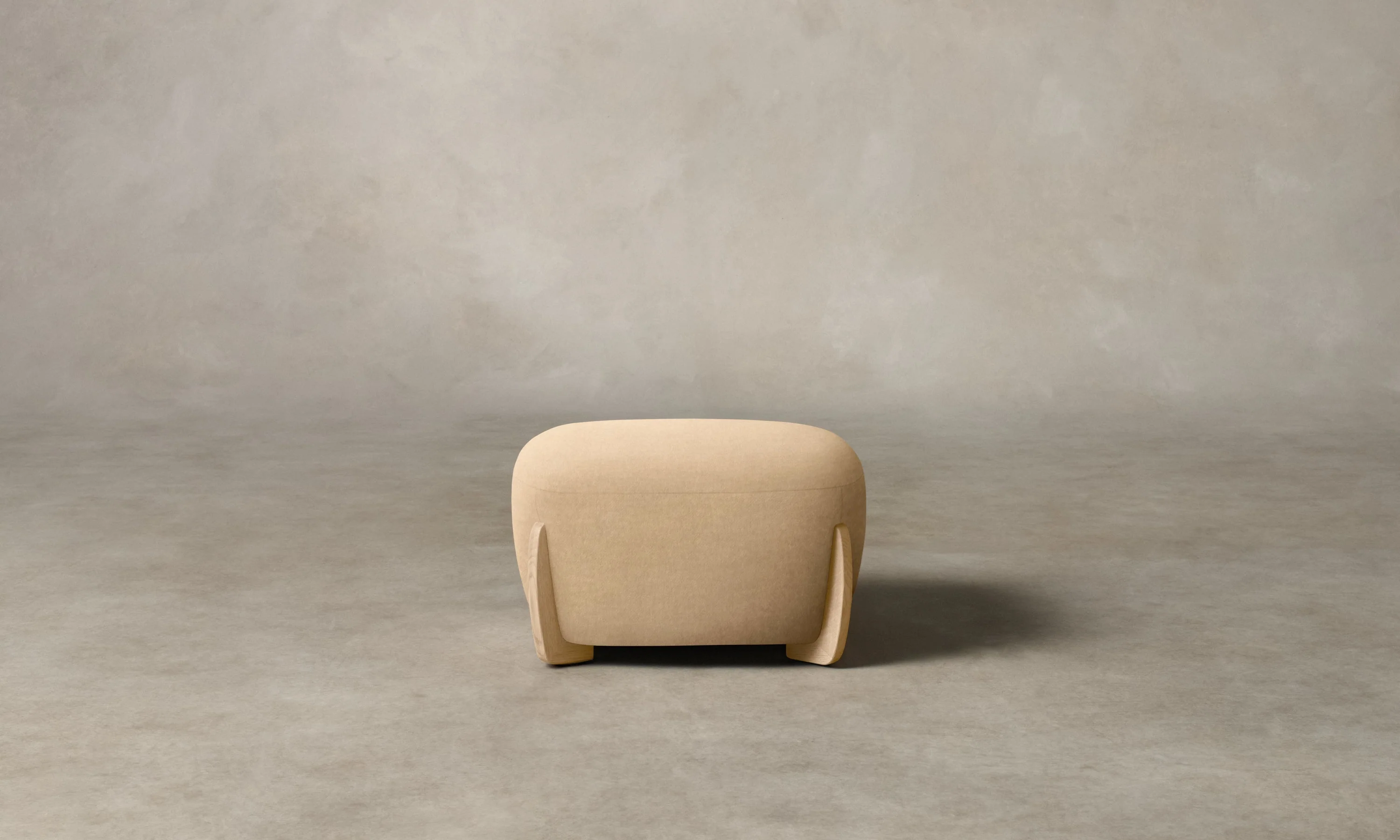 The Vera Ottoman - Deep Pile Mohair Doe