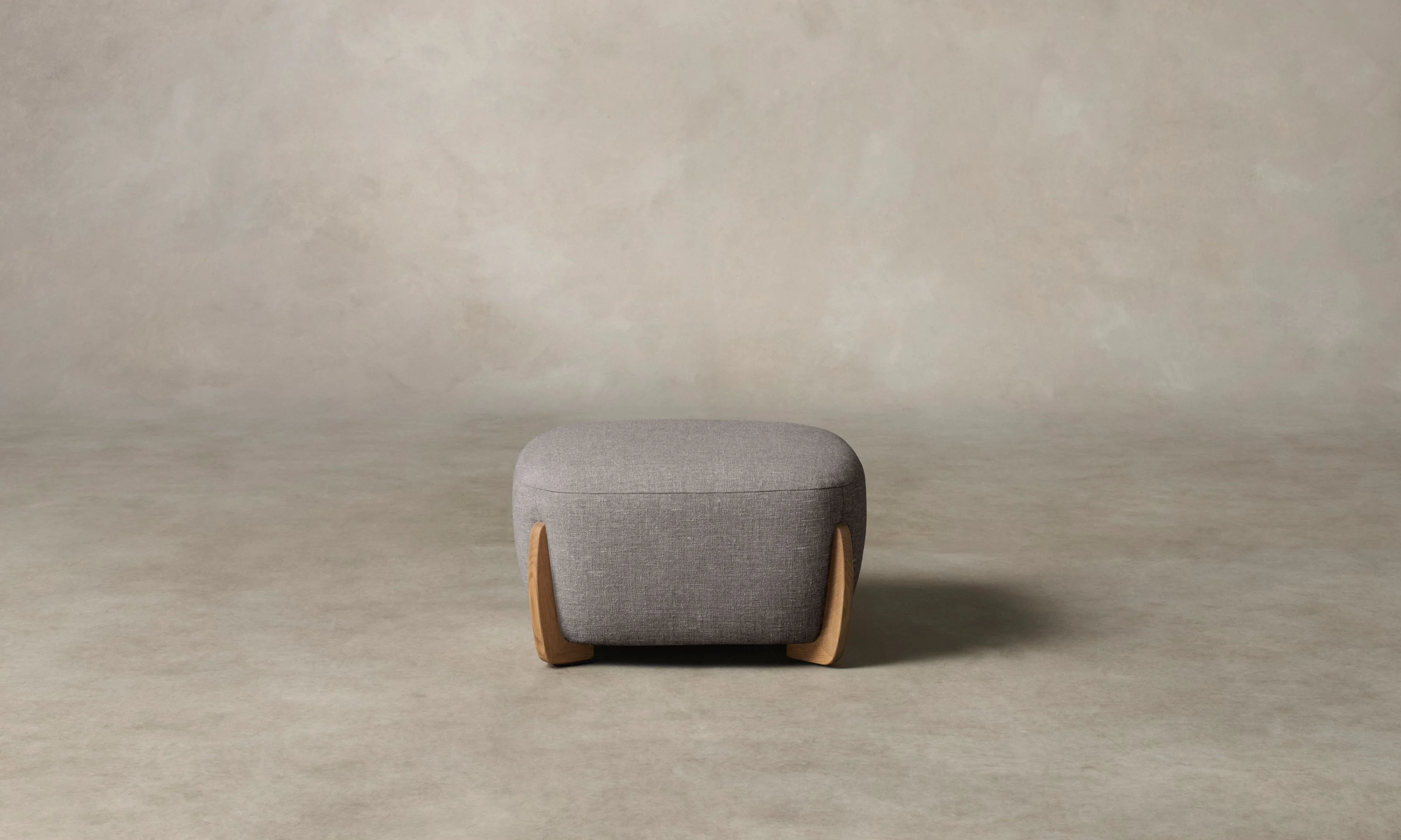 The Vera Ottoman - Heritage Belgian Linen Agate - Image 3