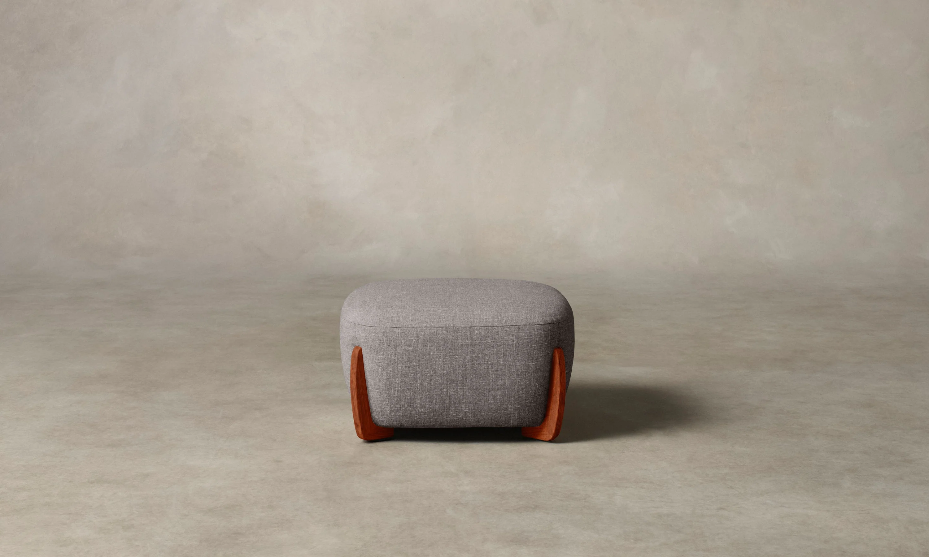 The Vera Ottoman - Heritage Belgian Linen Agate - Image 4