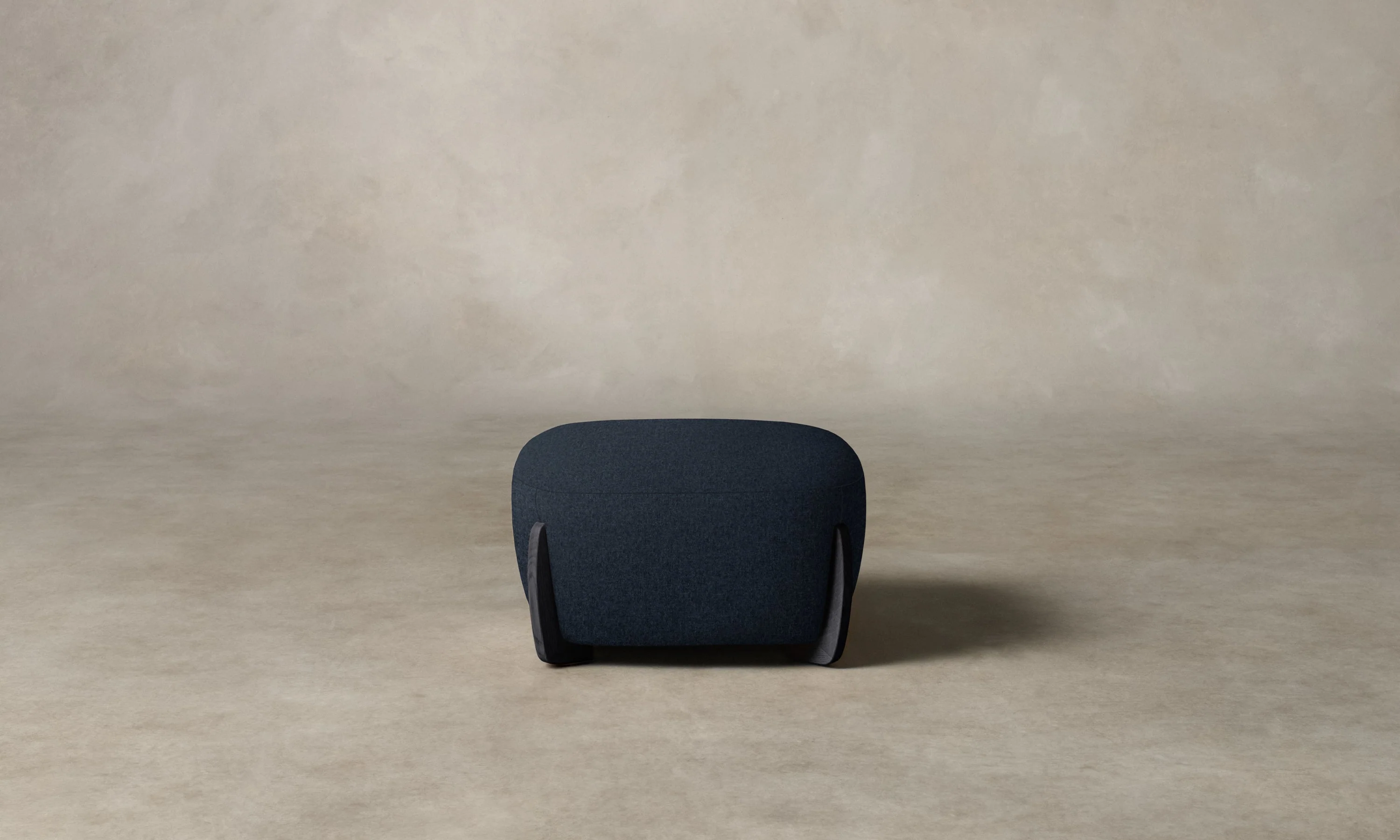 The Vera Ottoman - Italian Brushed Wool Harbor - Image 2