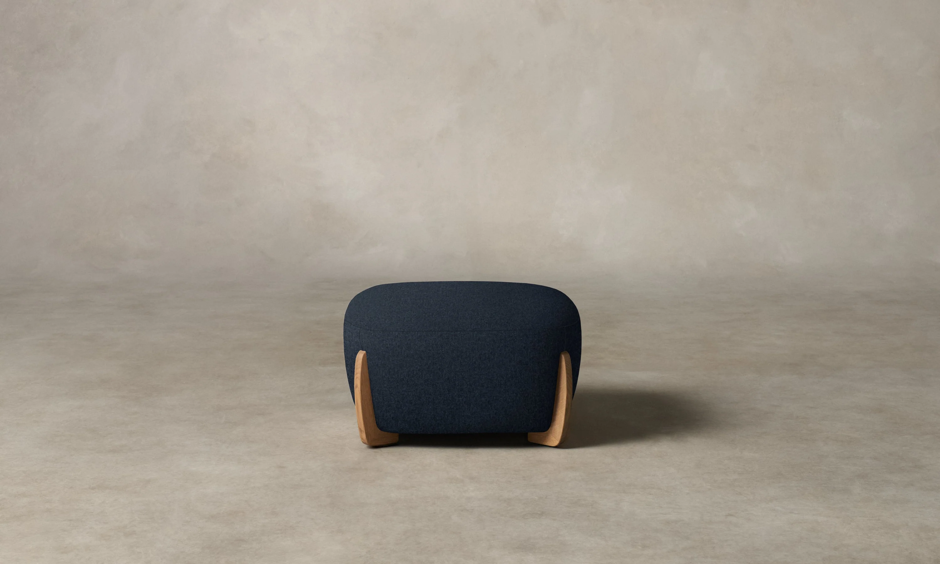 The Vera Ottoman - Italian Brushed Wool Harbor - Image 3