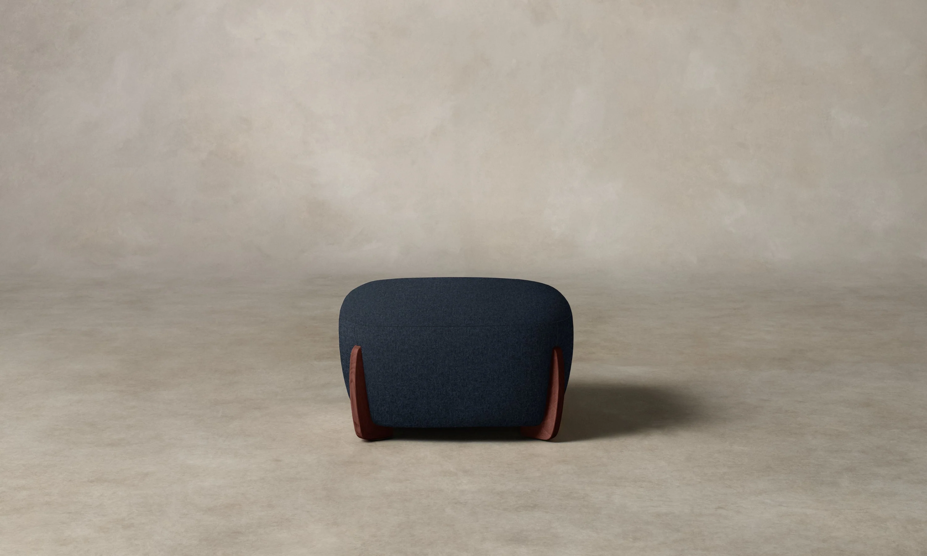 The Vera Ottoman - Italian Brushed Wool Harbor - Image 4