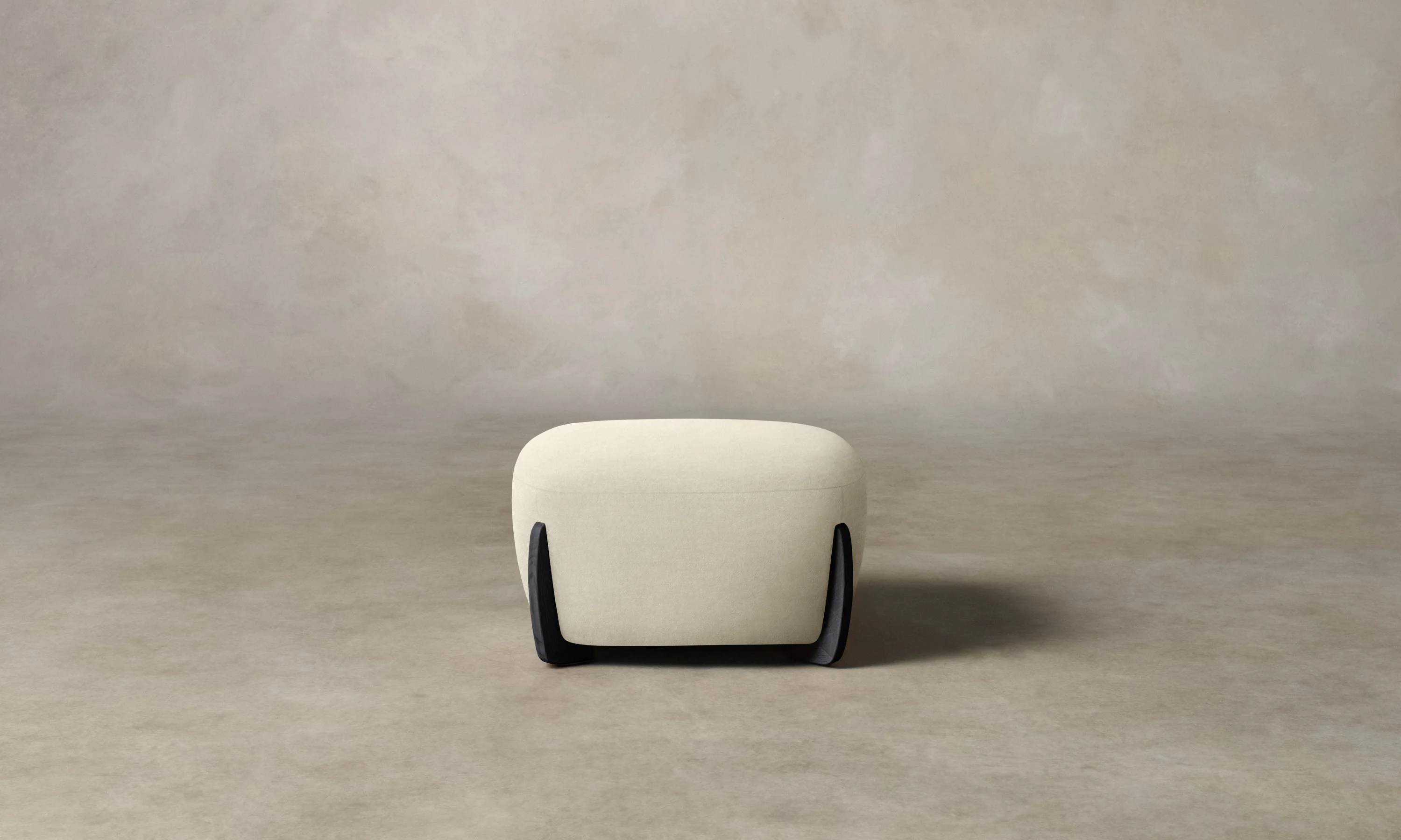 The Vera Ottoman - Marled Alpaca Velvet Porcelain - Image 2