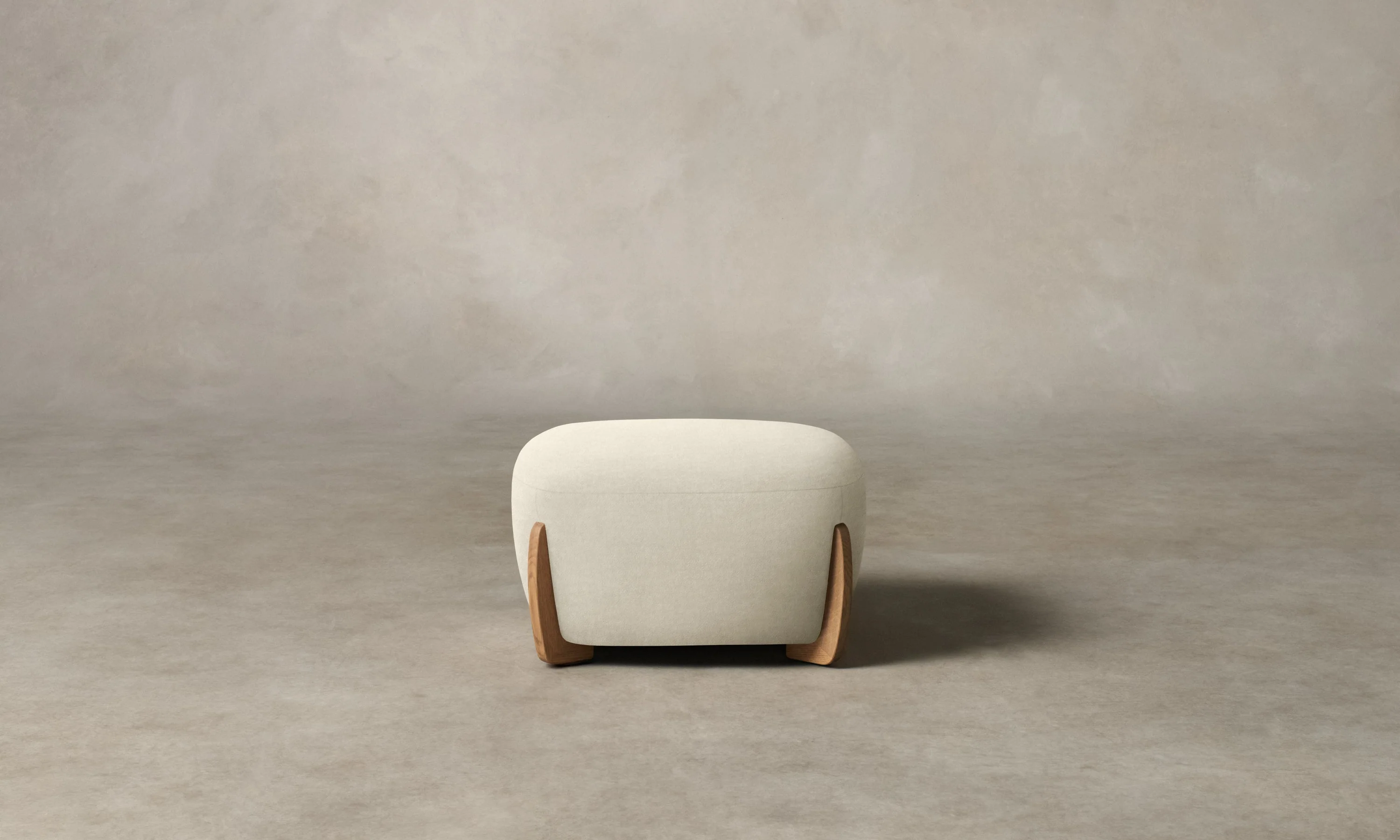 The Vera Ottoman - Marled Alpaca Velvet Porcelain - Image 3
