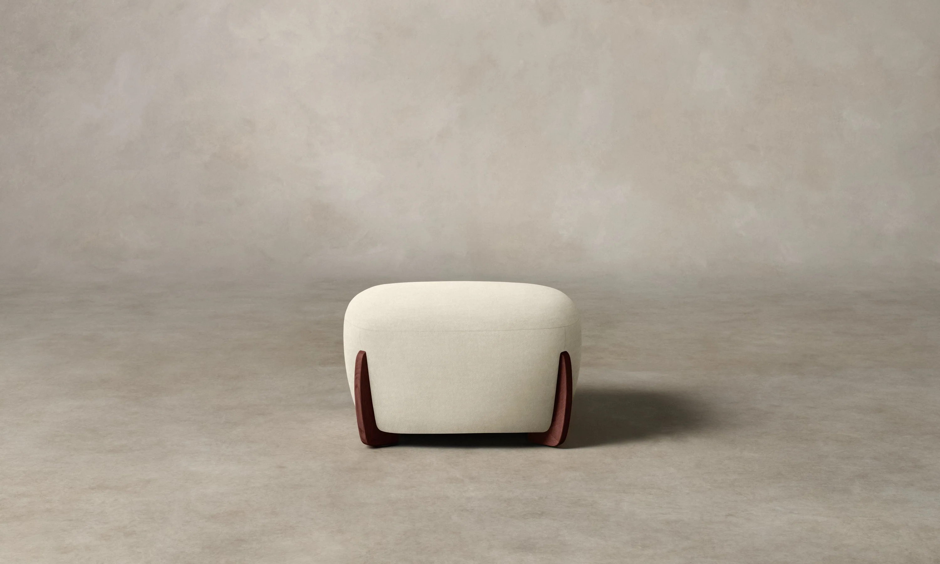 The Vera Ottoman - Marled Alpaca Velvet Porcelain - Image 4