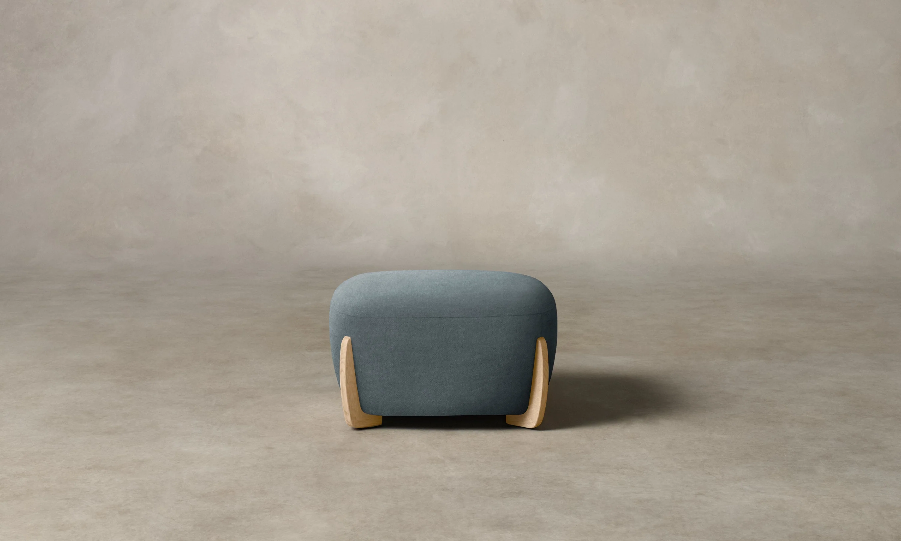 The Vera Ottoman - Mohair Slate Blue