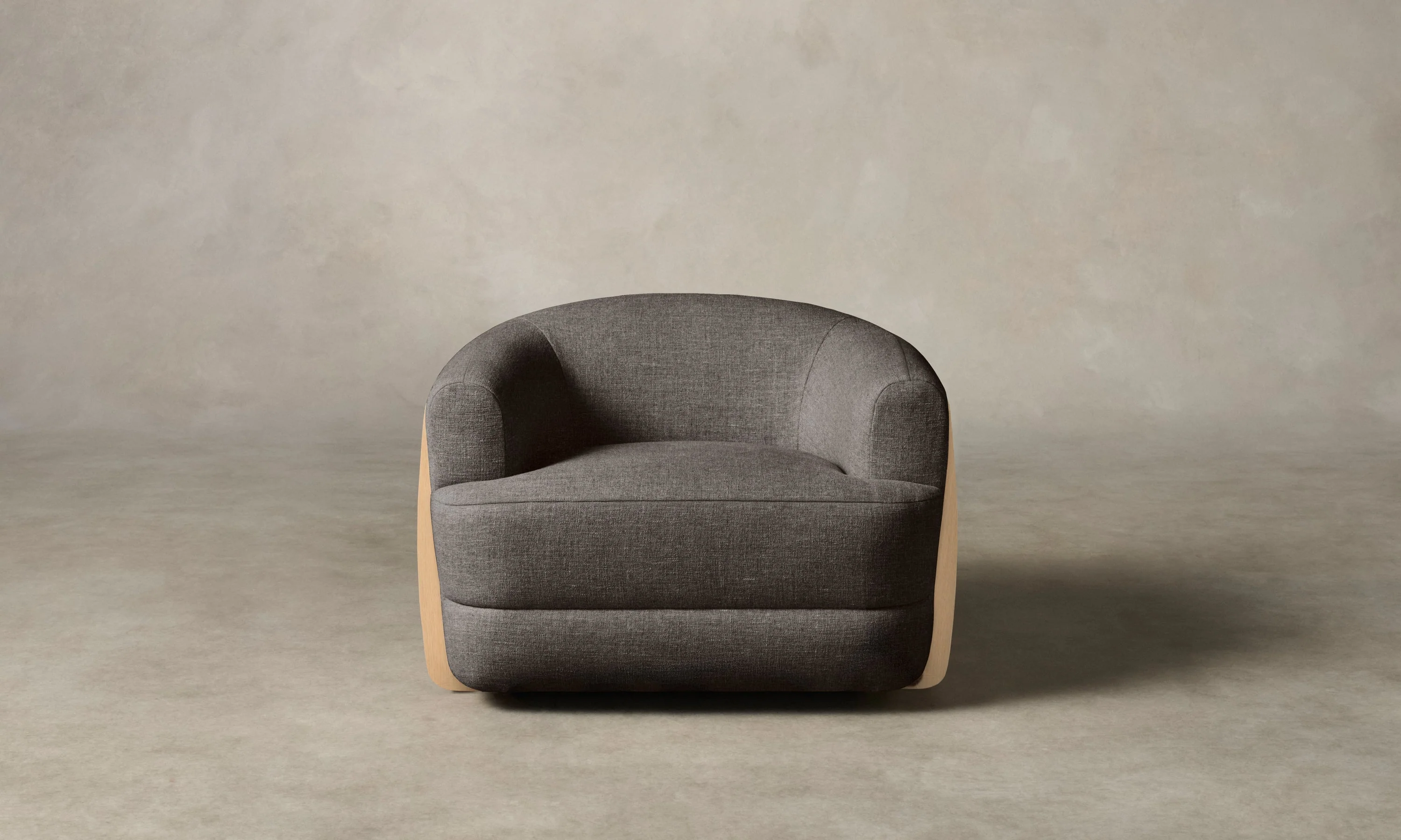 The Vera Swivel Chair - Heritage Belgian Linen Carob