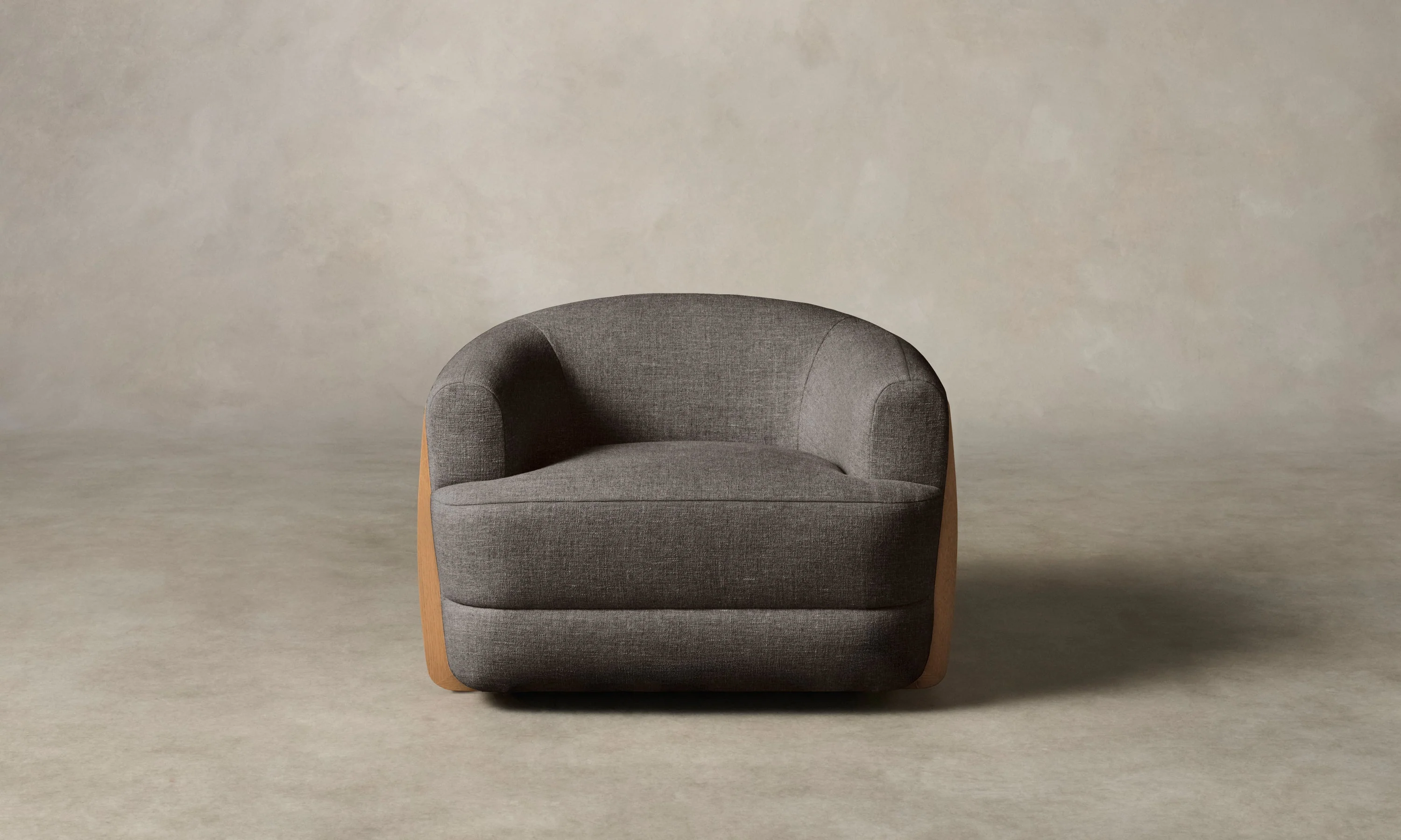 The Vera Swivel Chair - Heritage Belgian Linen Carob - Image 3