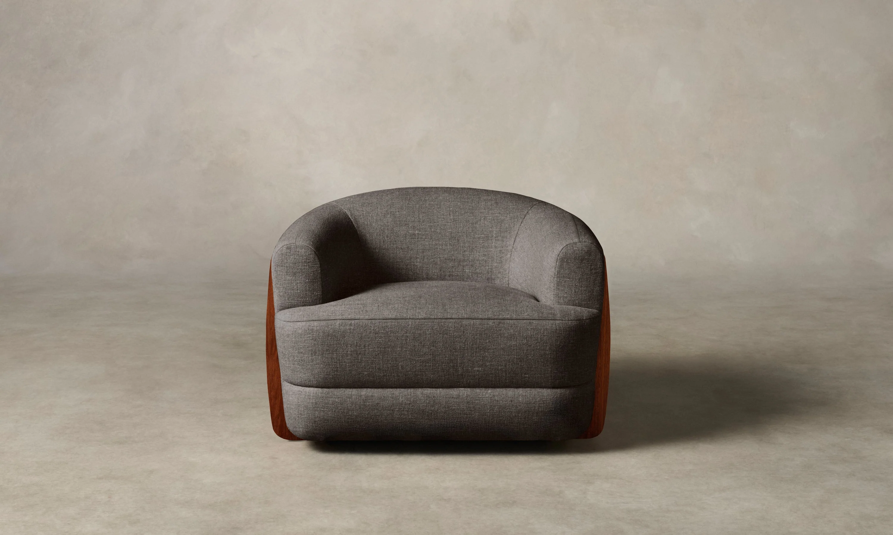The Vera Swivel Chair - Heritage Belgian Linen Carob - Image 4