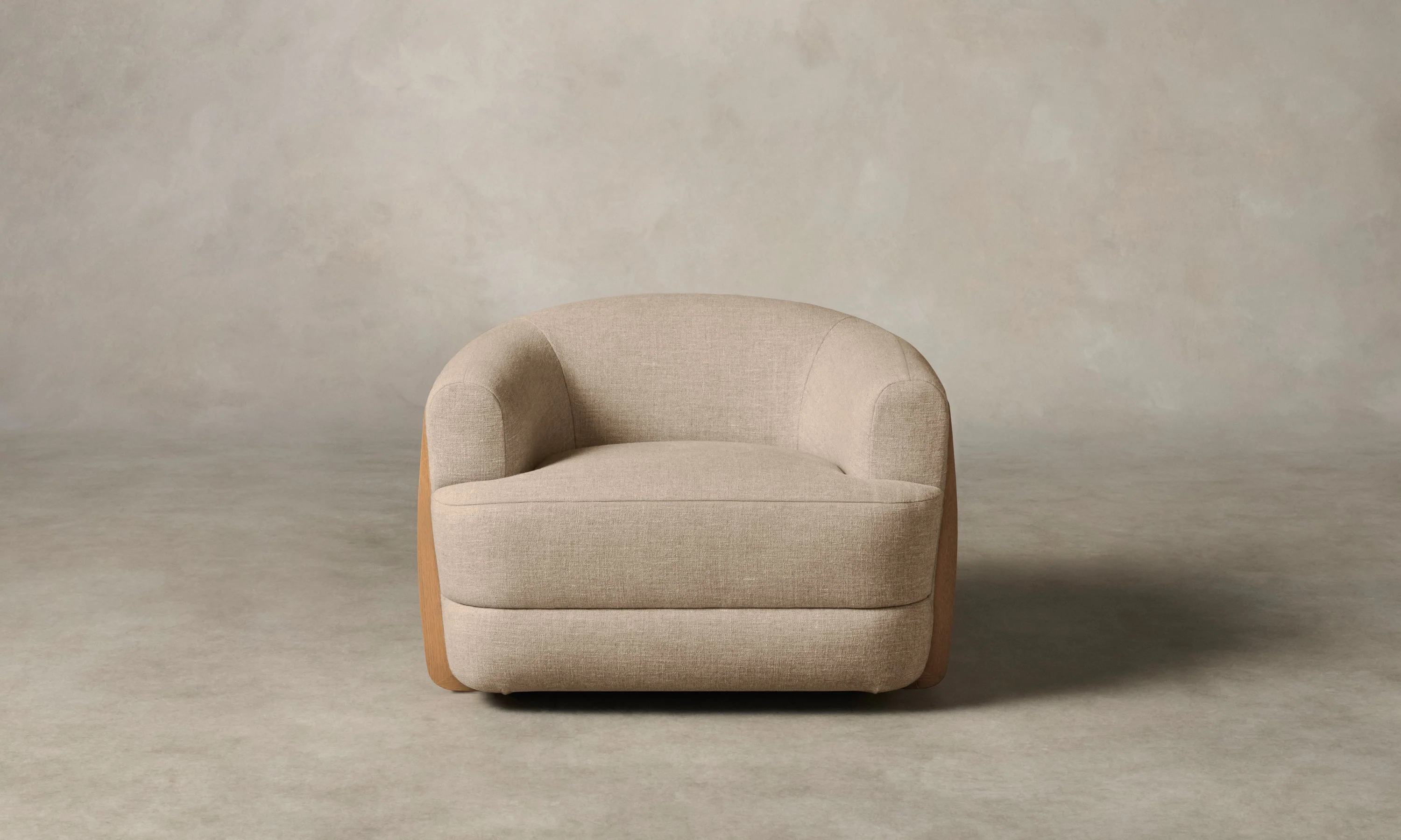 The Vera Swivel Chair - Heritage Belgian Linen Husk - Image 3
