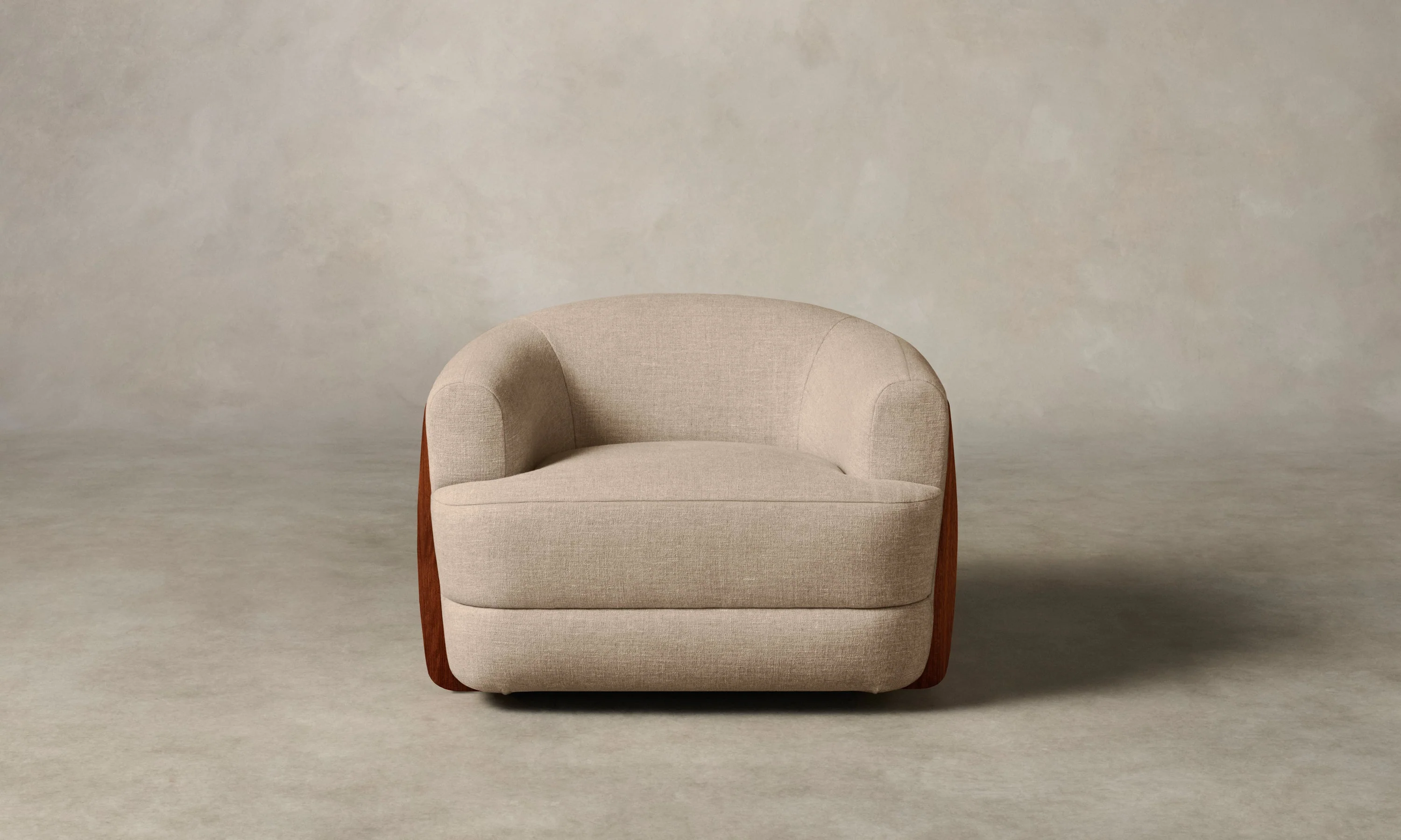 The Vera Swivel Chair - Heritage Belgian Linen Husk - Image 4