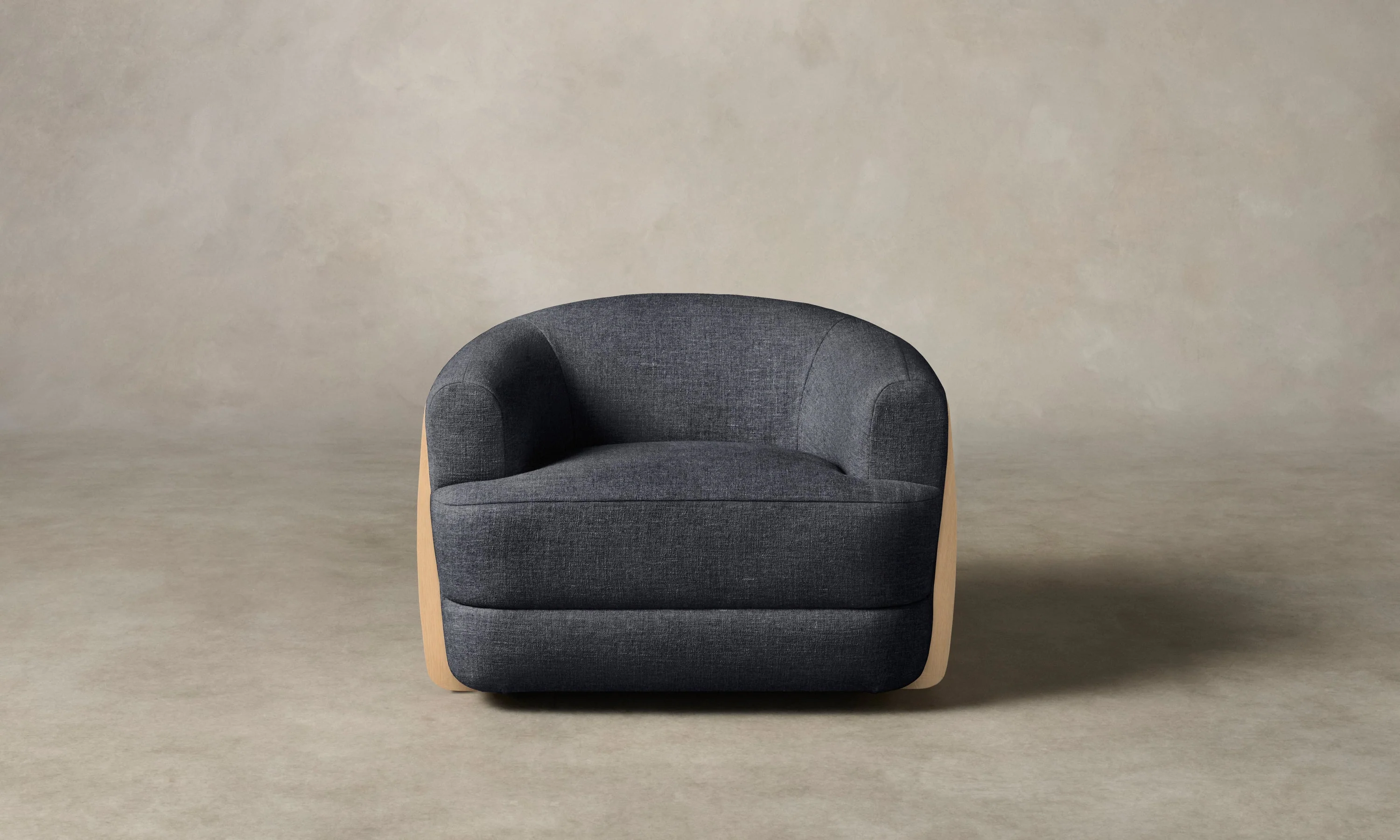 The Vera Swivel Chair - Heritage Belgian Linen Lake