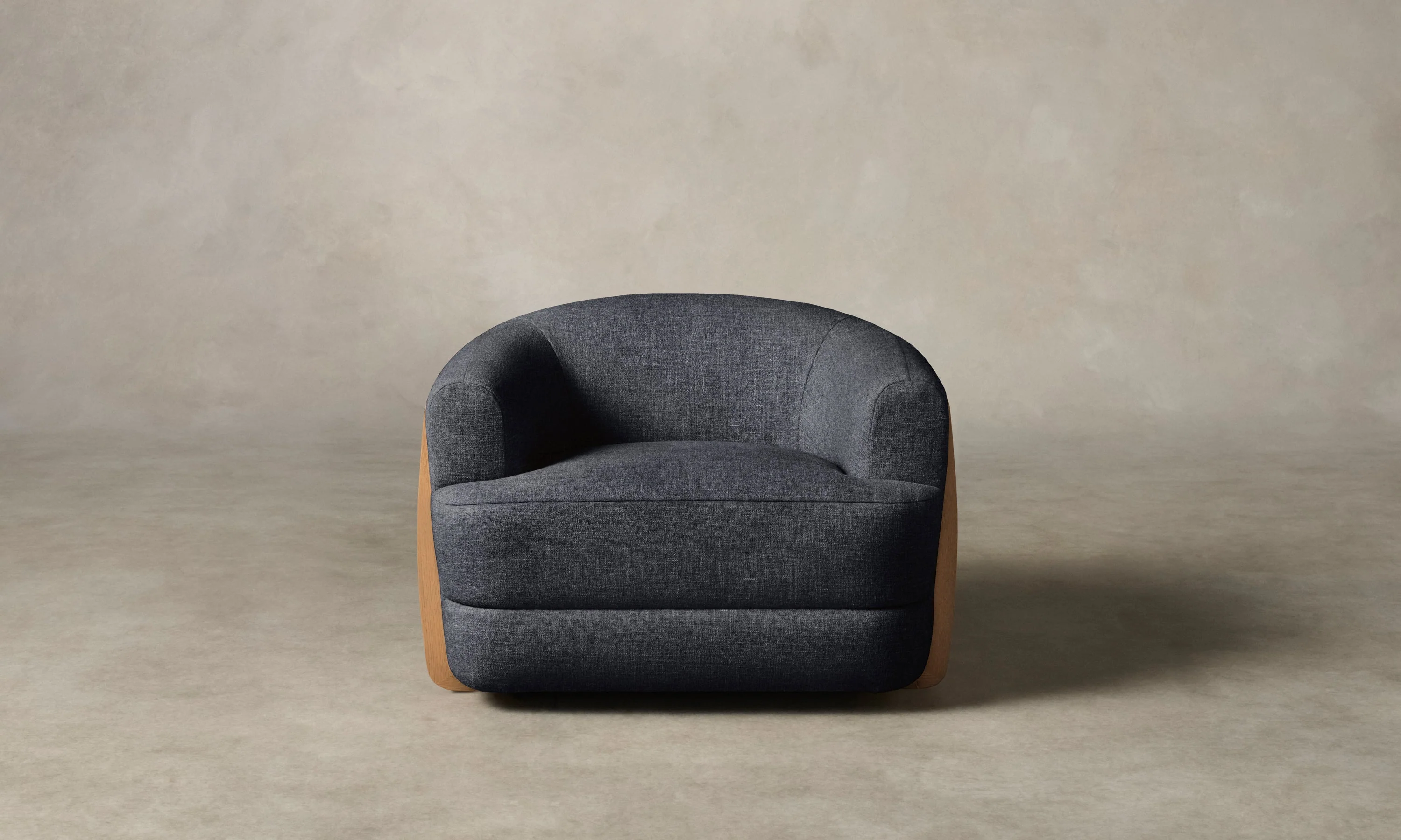 The Vera Swivel Chair - Heritage Belgian Linen Lake - Image 3