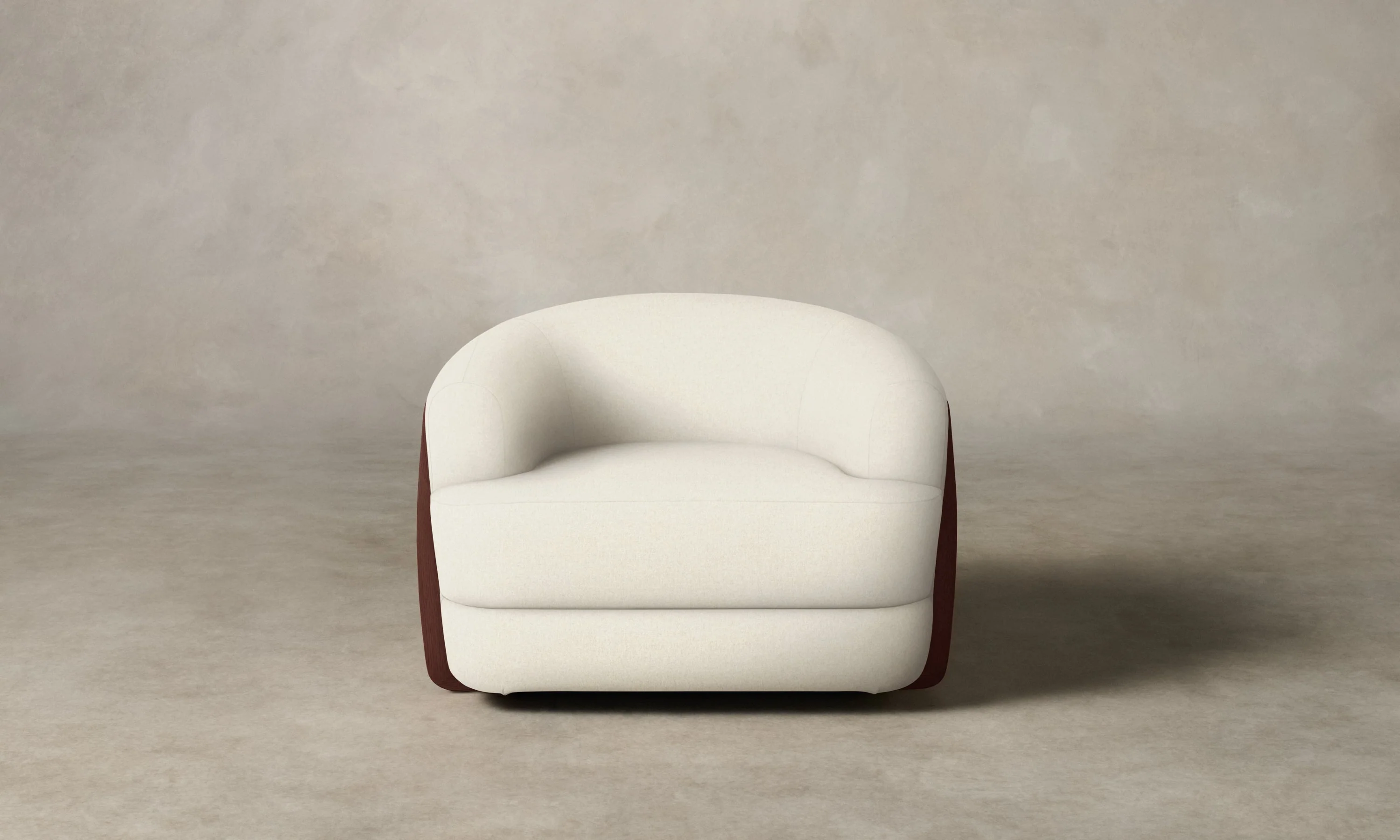 The Vera Swivel Chair - Italian Brushed Wool Vanilla - Image 4