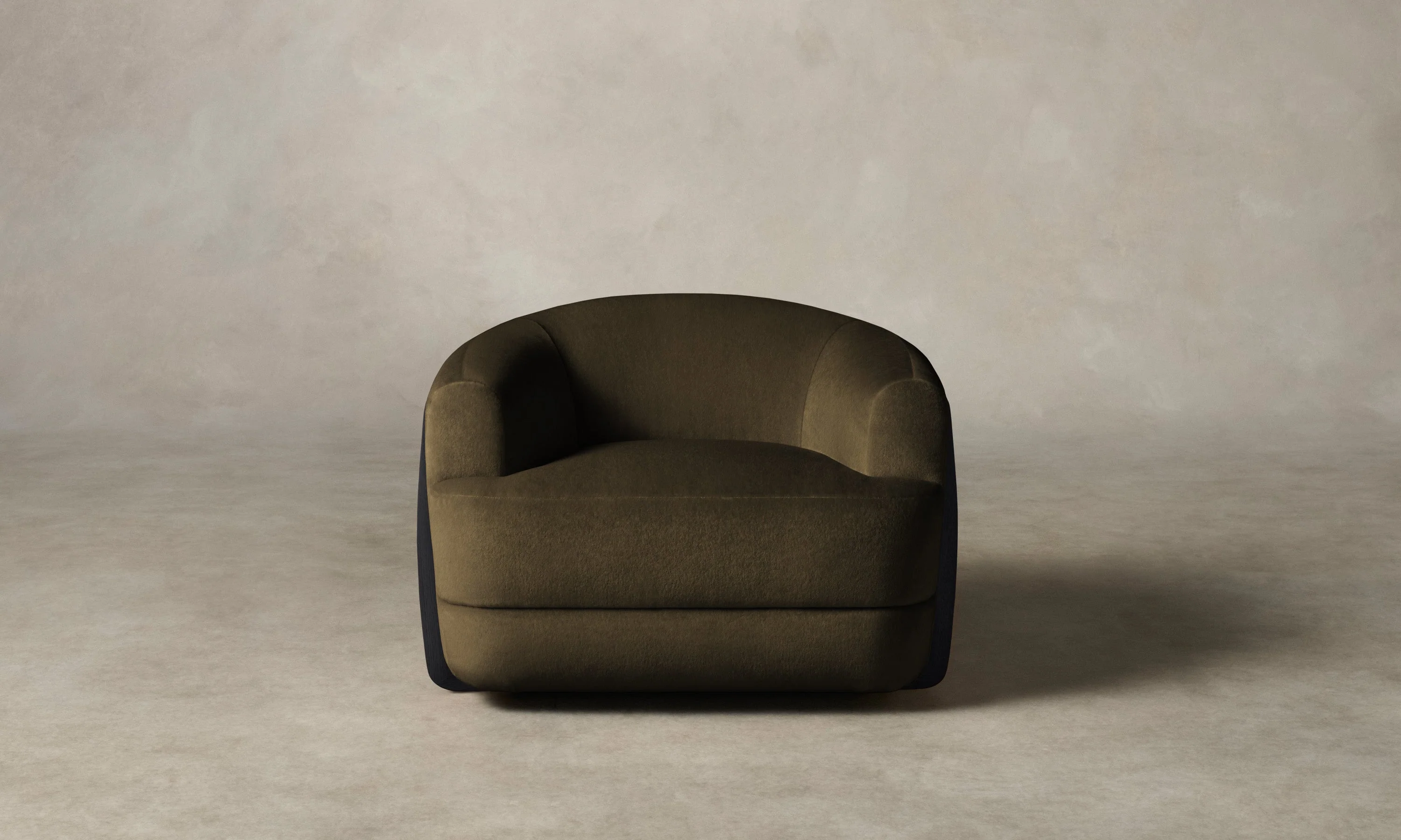 The Vera Swivel Chair - Marled Alpaca Velvet Marsh - Image 2